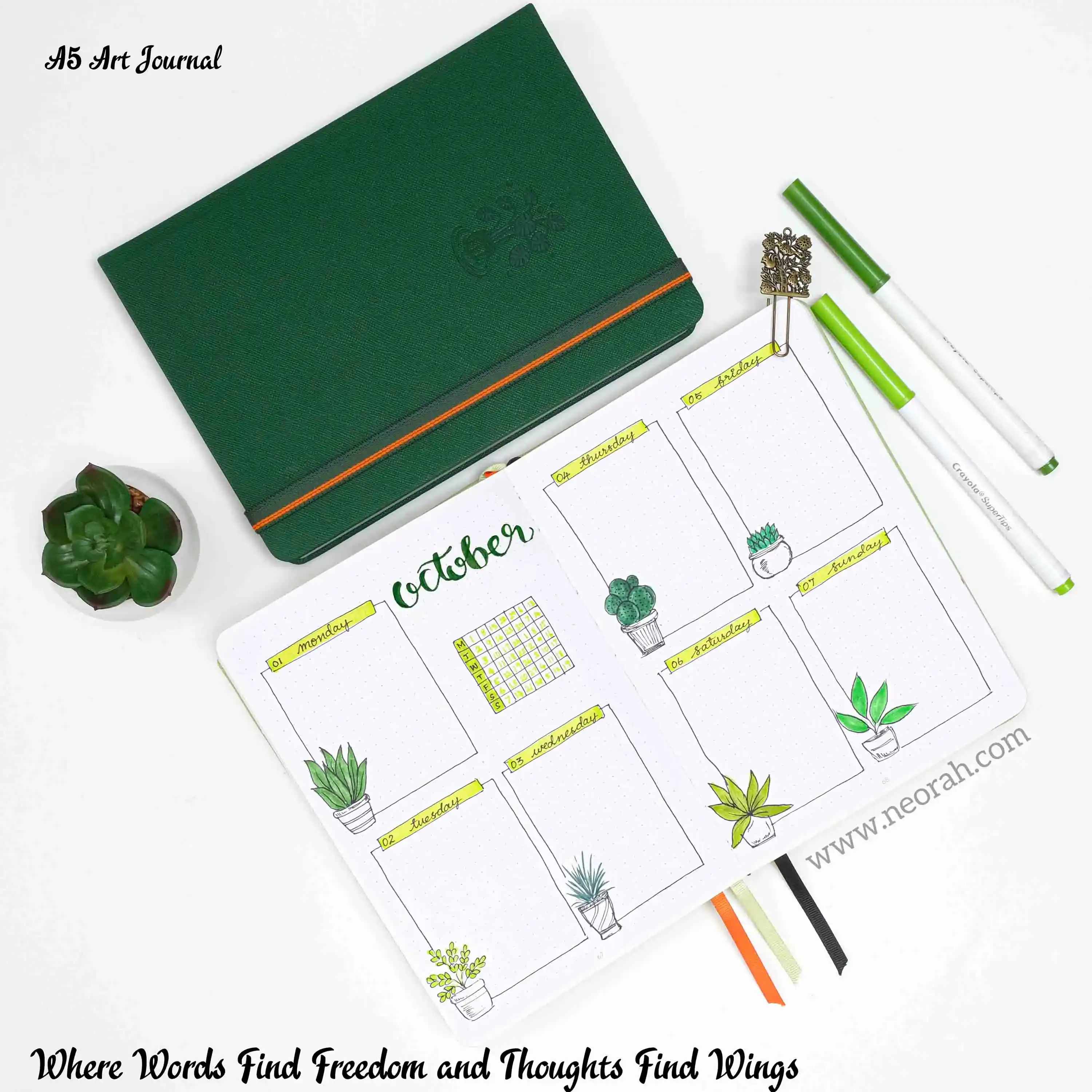 A5 - ART JOURNAL - DOT GRID - 200 GSM - Image 151