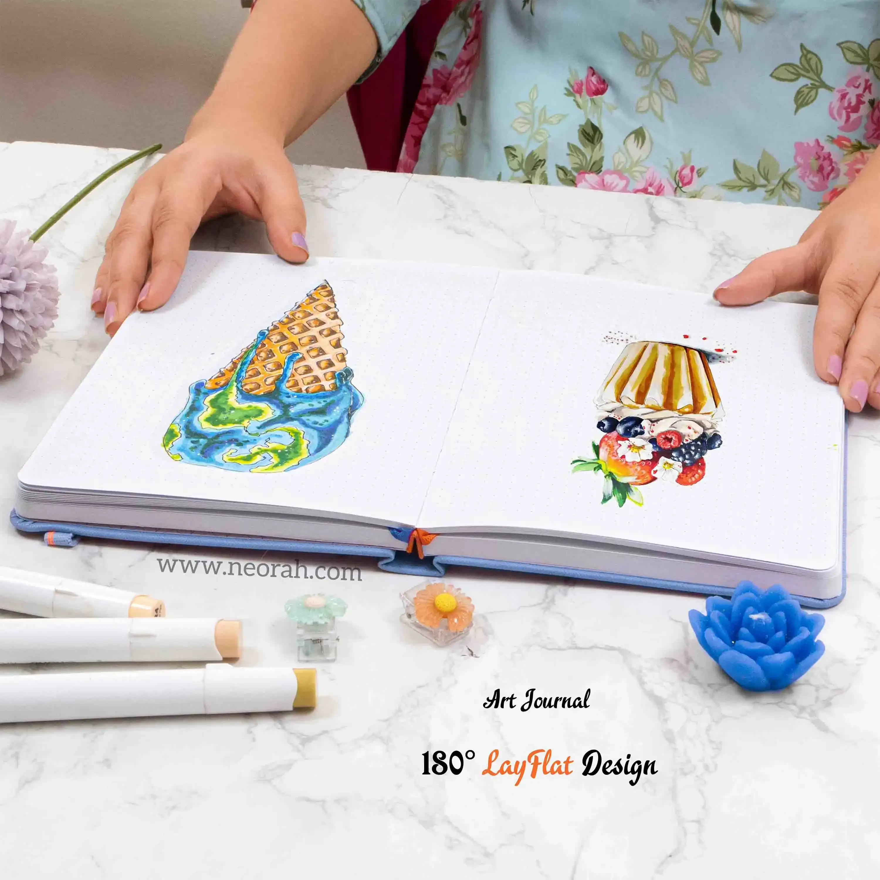 A5 - ART JOURNAL - DOT GRID - 200 GSM - Image 55