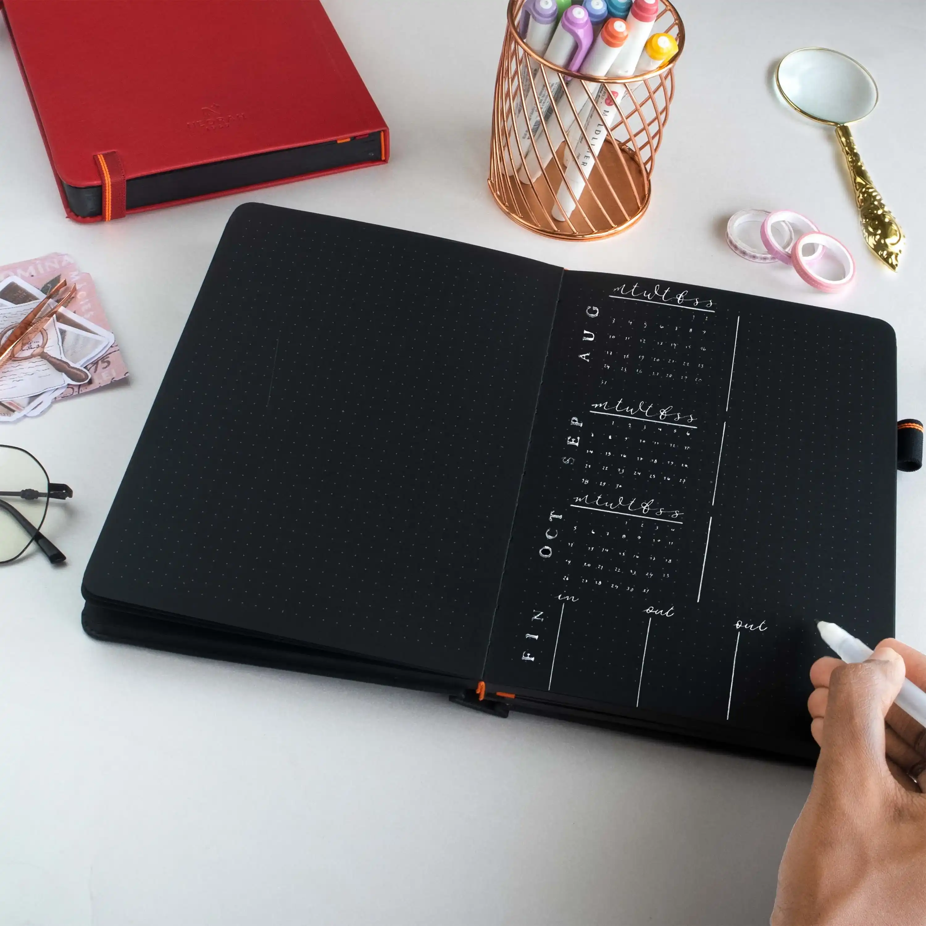 A5 - BLACK OUT JOURNAL - DOT GRID - 250 GSM - Image 8