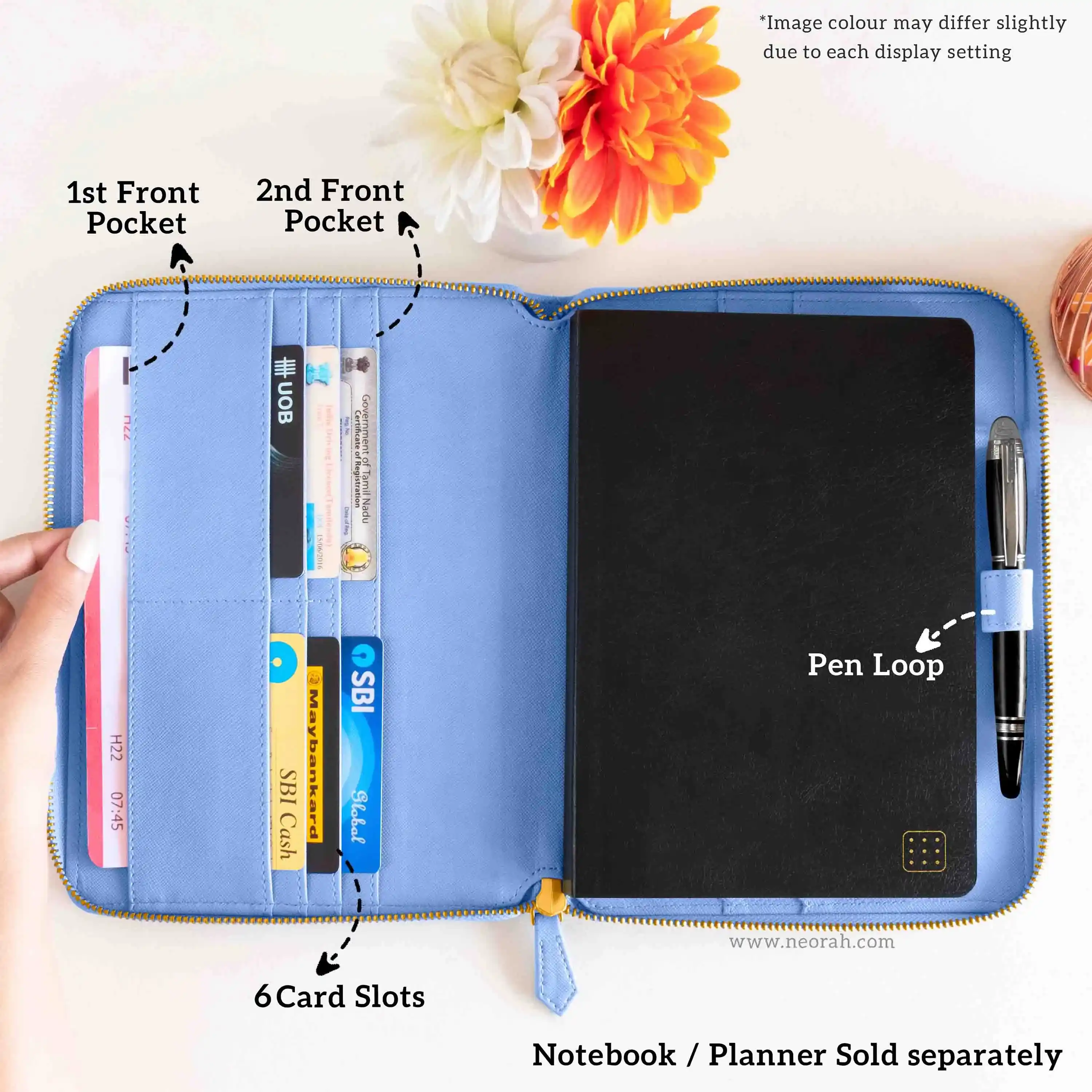 A5 - REFILLABLE QUILTED ORGANISER SLEEVE - ZIP - Image 128