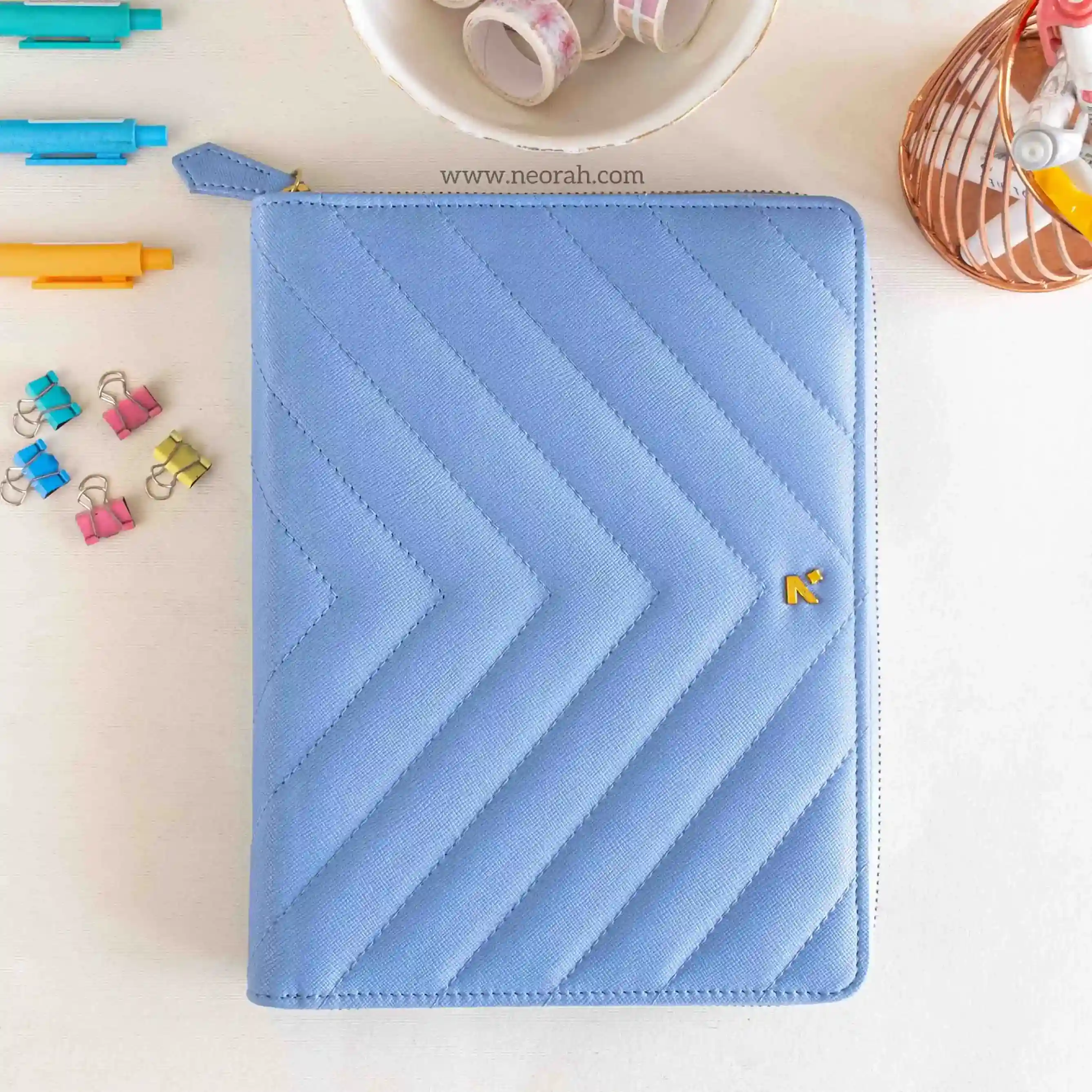 A5 - REFILLABLE QUILTED ORGANISER SLEEVE - ZIP - Image 133