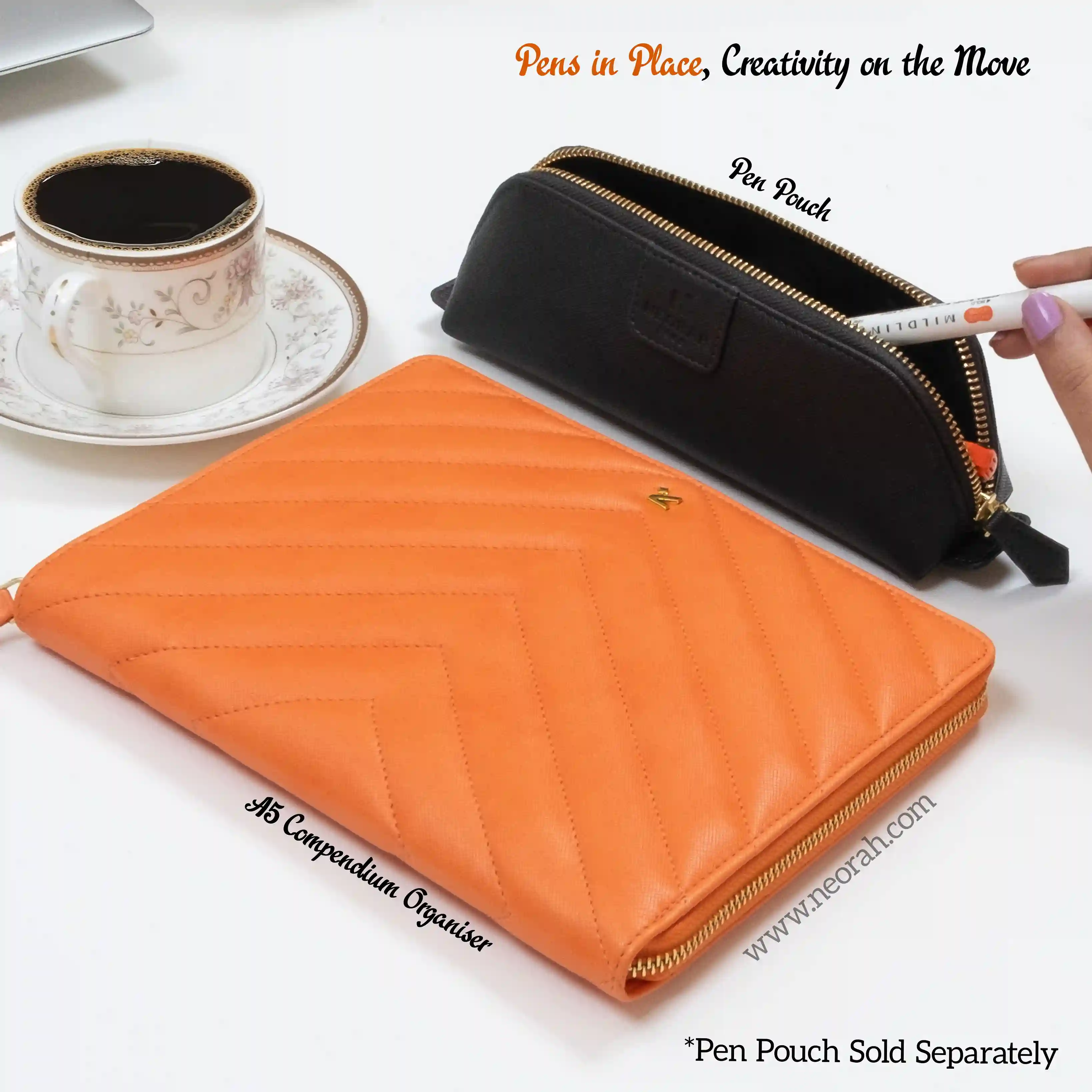 A5 - REFILLABLE QUILTED ORGANISER SLEEVE - ZIP - Image 185