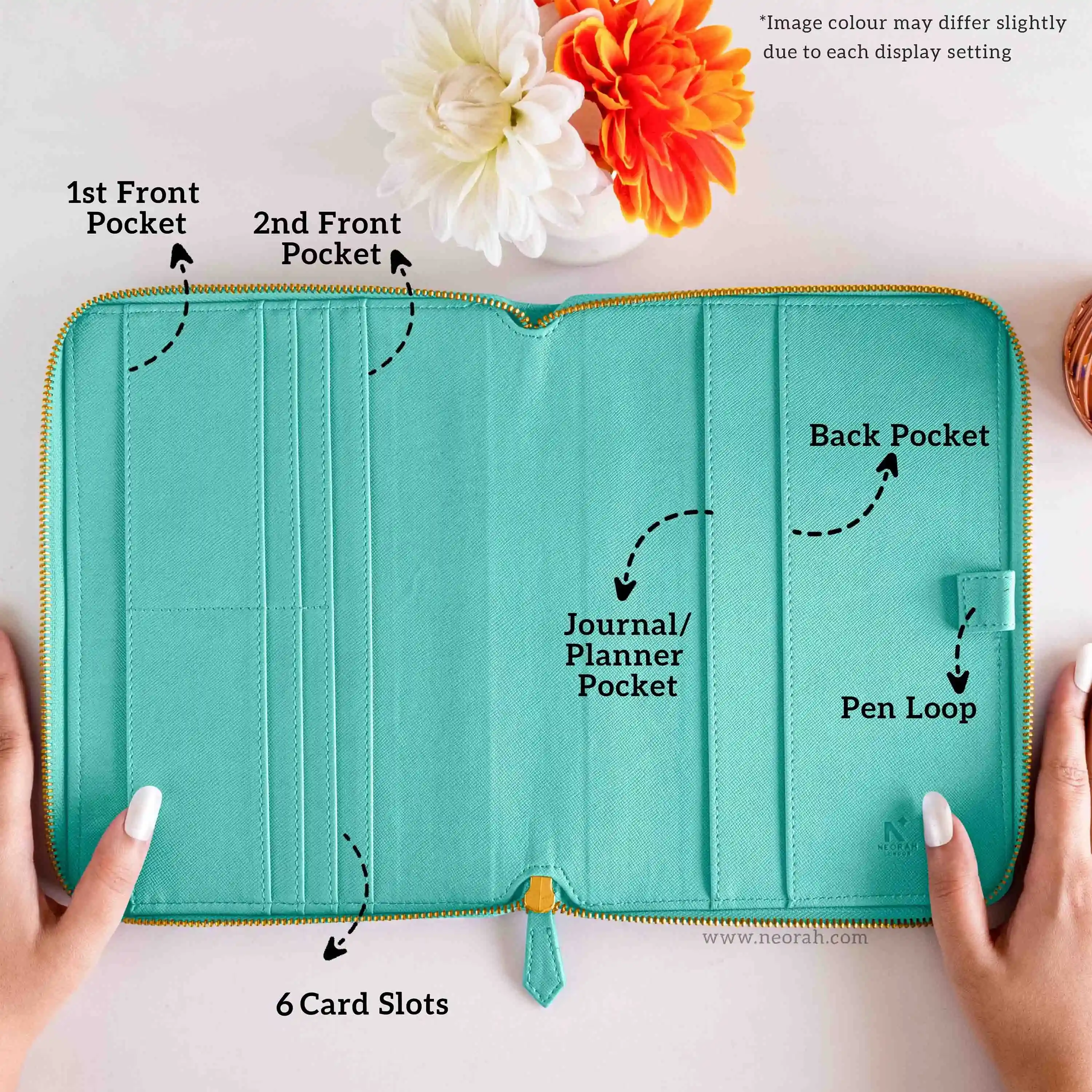 A5 - REFILLABLE QUILTED ORGANISER SLEEVE - ZIP - Image 188
