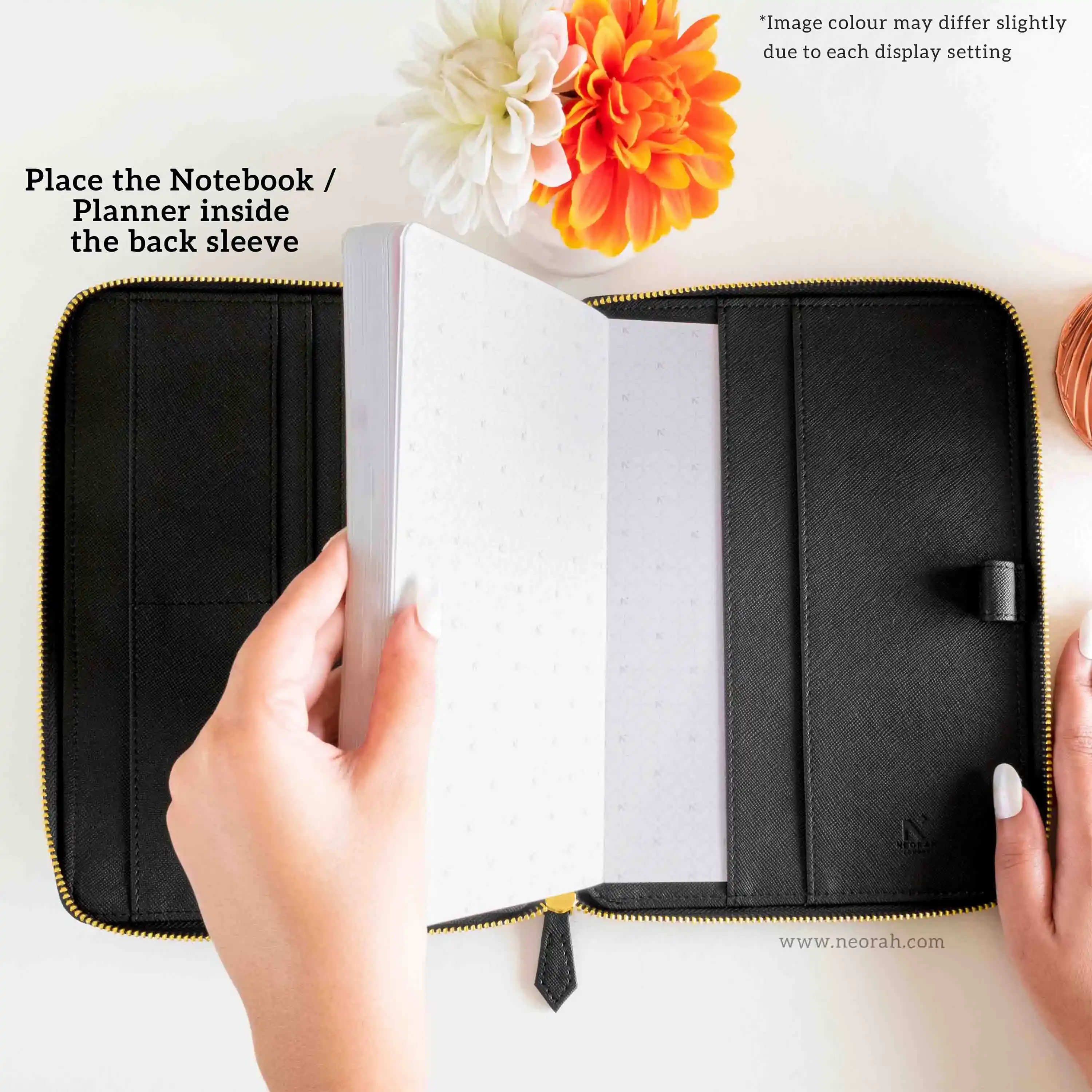 A5 - REFILLABLE QUILTED ORGANISER SLEEVE - ZIP - Image 31