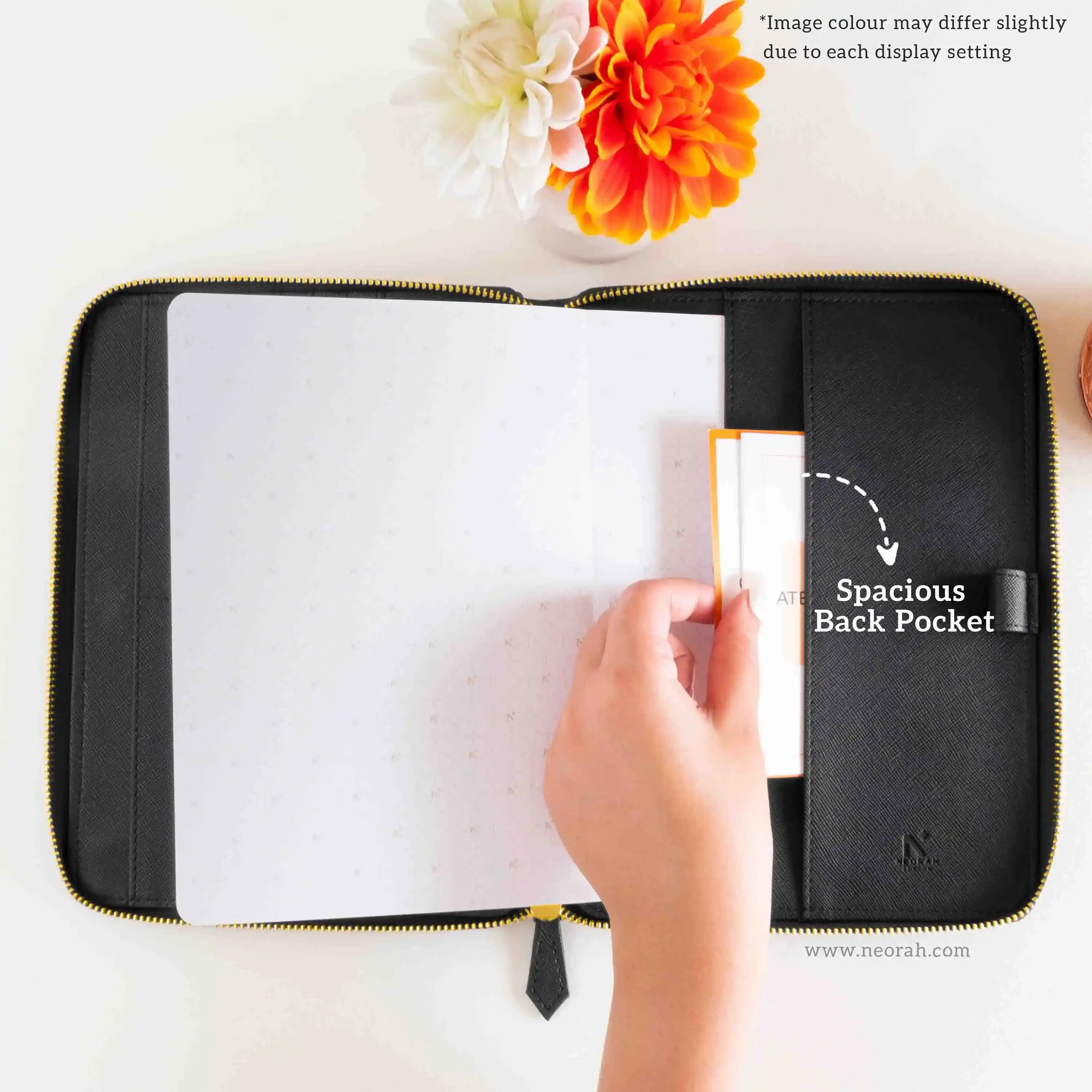 A5 - REFILLABLE QUILTED ORGANISER SLEEVE - ZIP - Image 32
