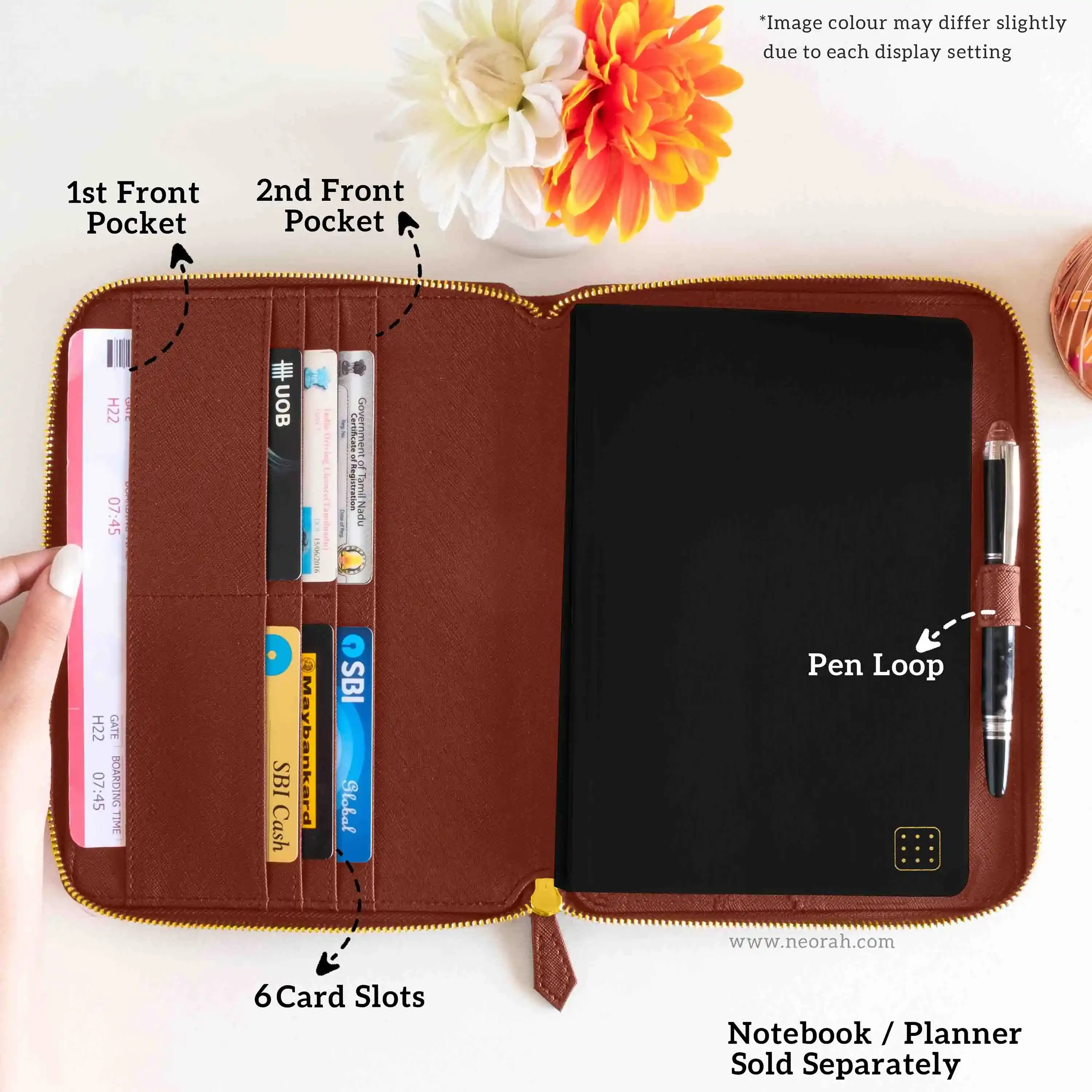 A5 - REFILLABLE QUILTED ORGANISER SLEEVE - ZIP - Image 37