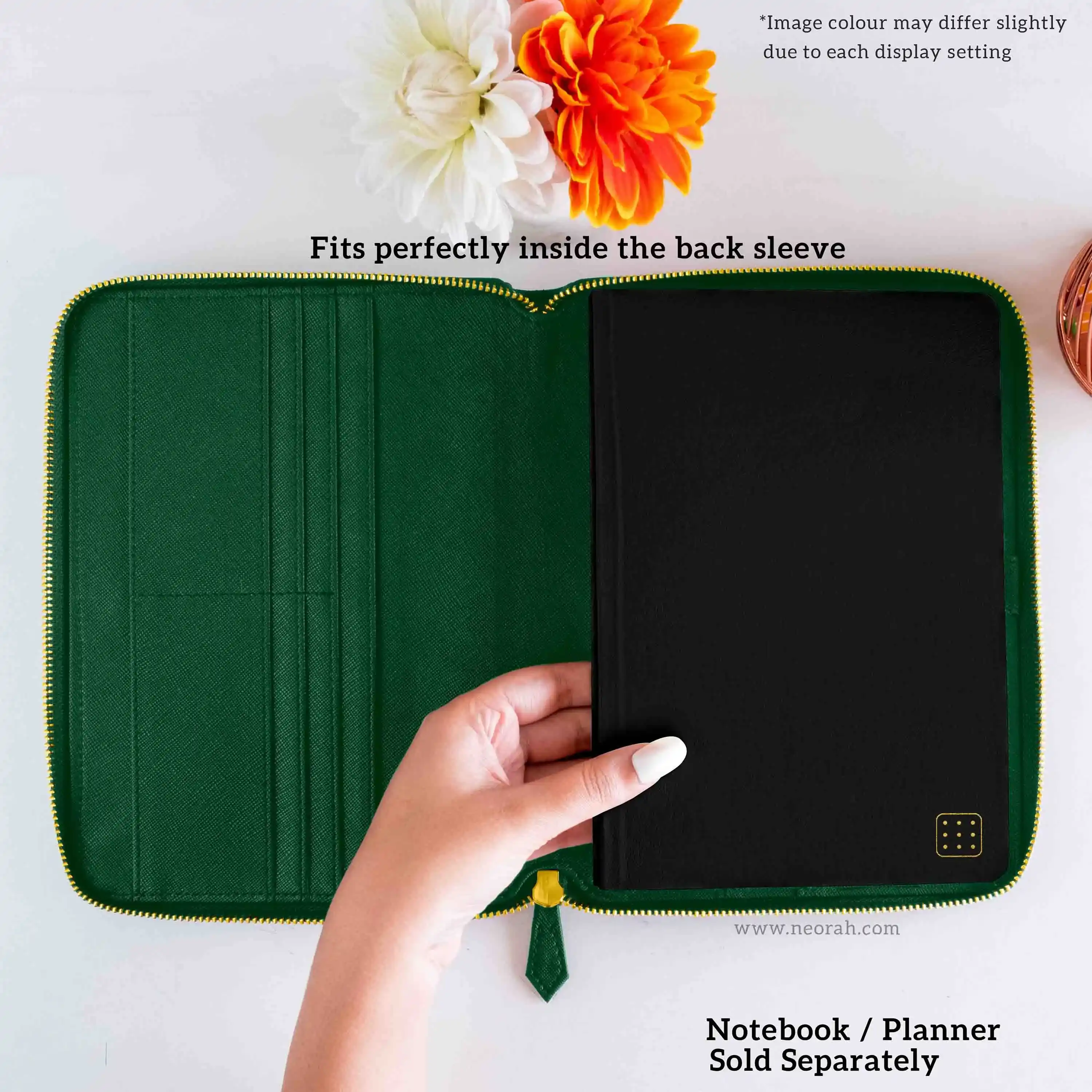 A5 - REFILLABLE QUILTED ORGANISER SLEEVE - ZIP - Image 4