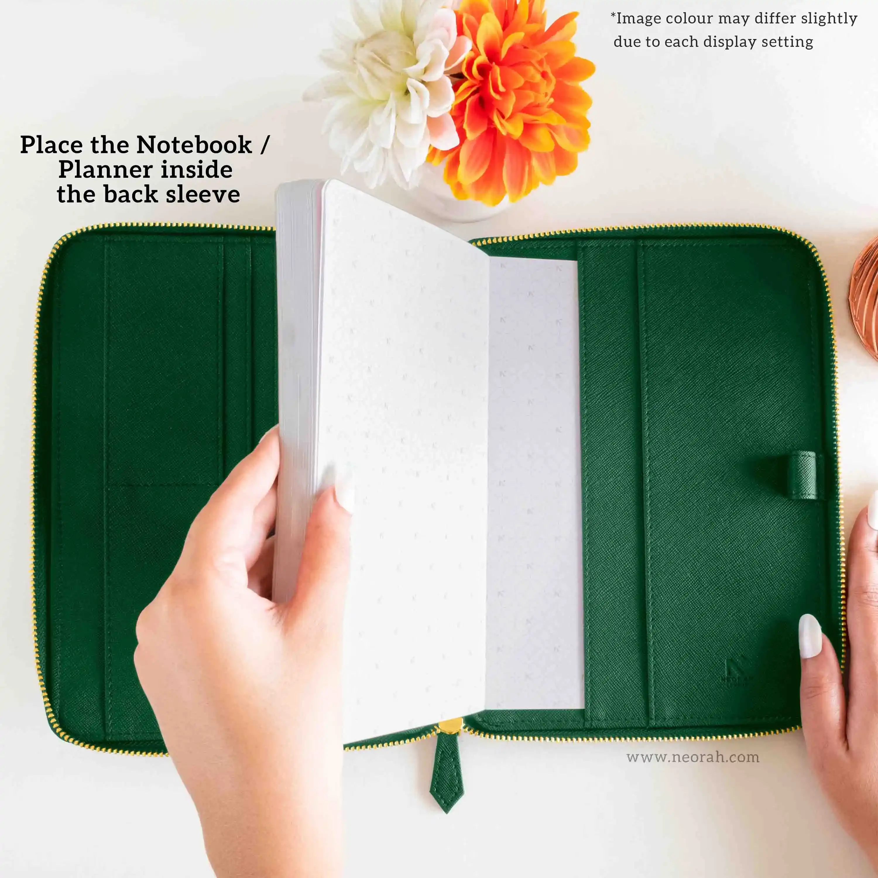 A5 - REFILLABLE QUILTED ORGANISER SLEEVE - ZIP - Image 6