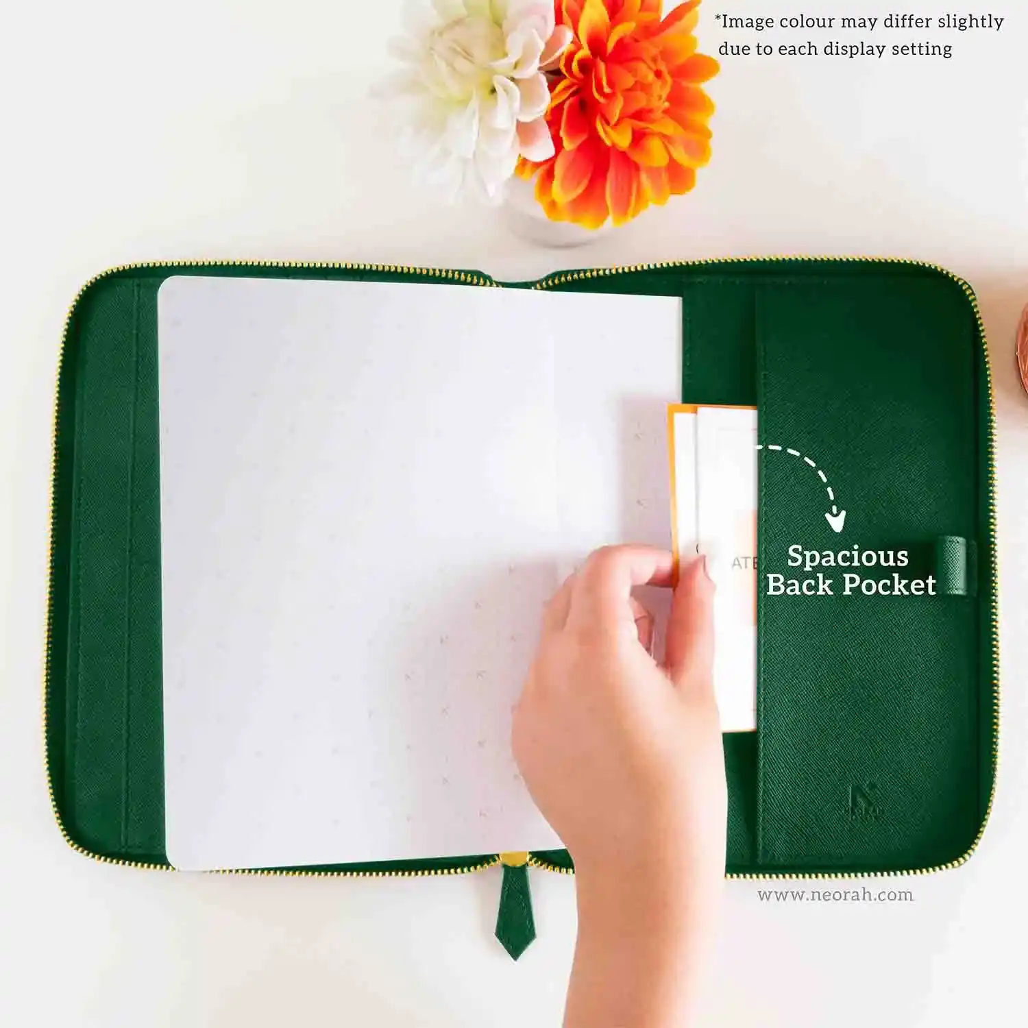 A5 - REFILLABLE QUILTED ORGANISER SLEEVE - ZIP - Image 7