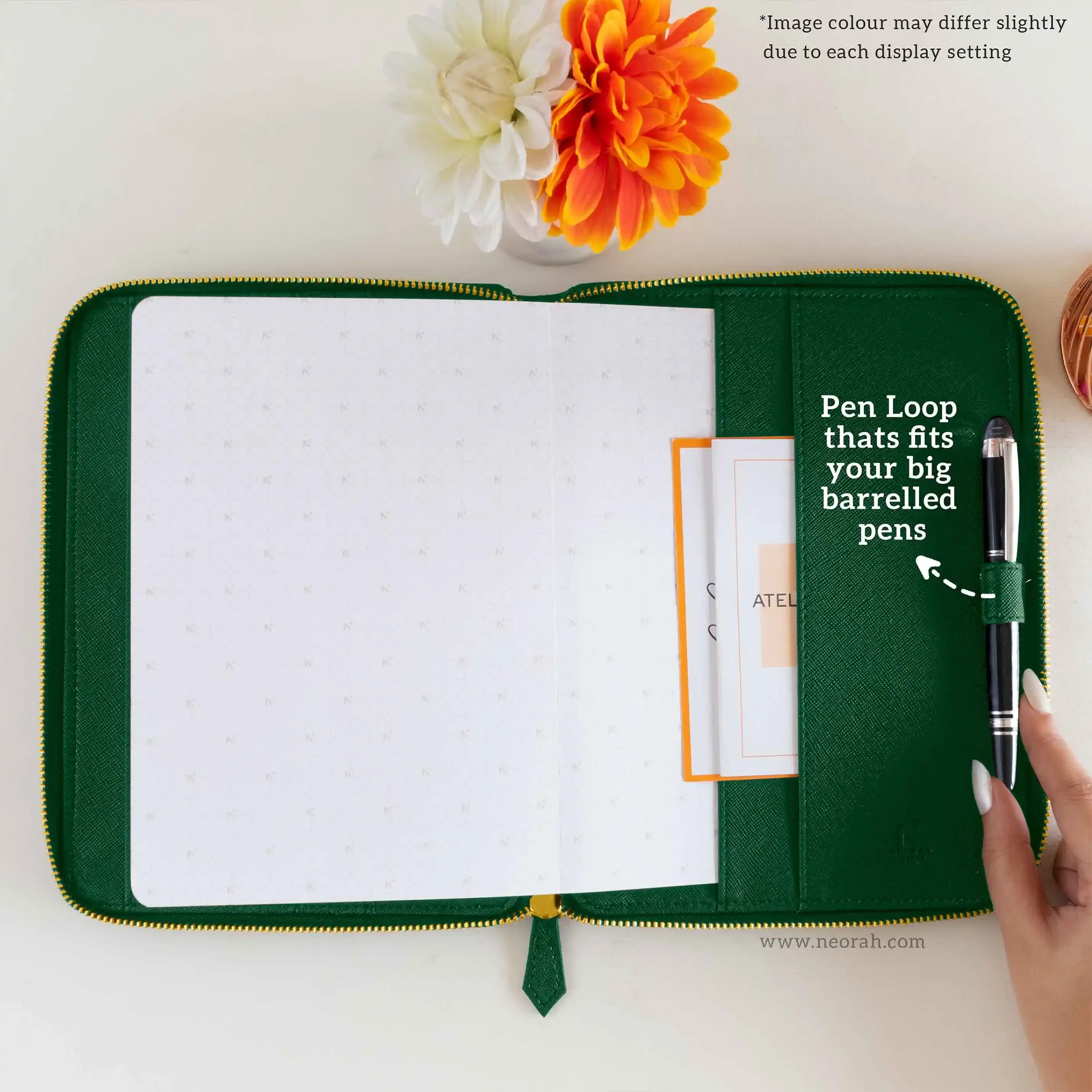 A5 - REFILLABLE QUILTED ORGANISER SLEEVE - ZIP - Image 8