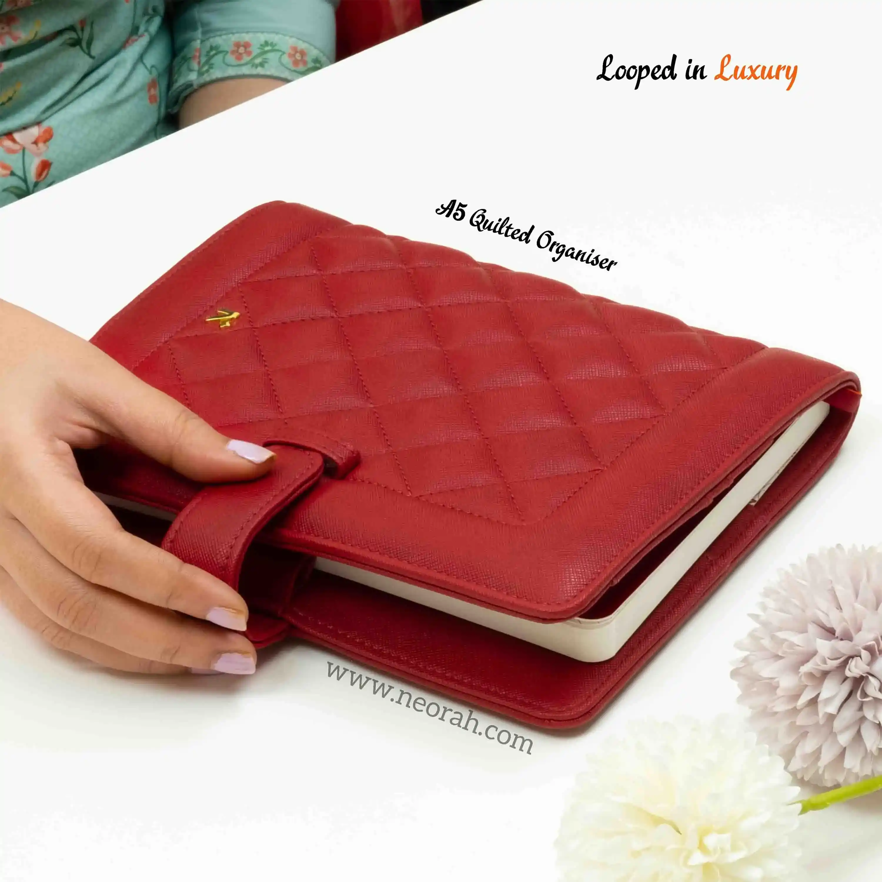 A5 - REFILLABLE QUILTED ORGANISER SLEEVE WITH LOOP - Image 123