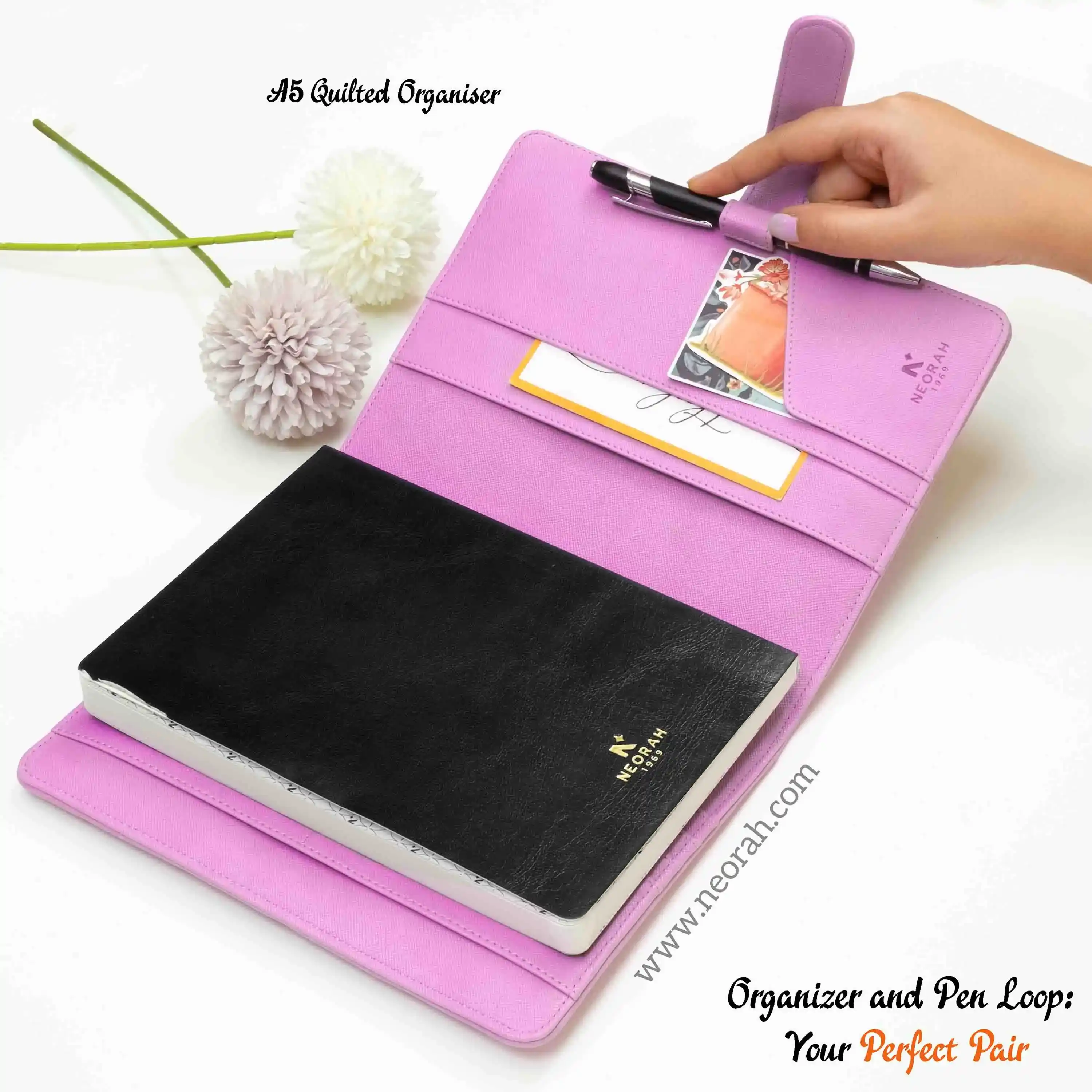 A5 - REFILLABLE QUILTED ORGANISER SLEEVE WITH LOOP - Image 148