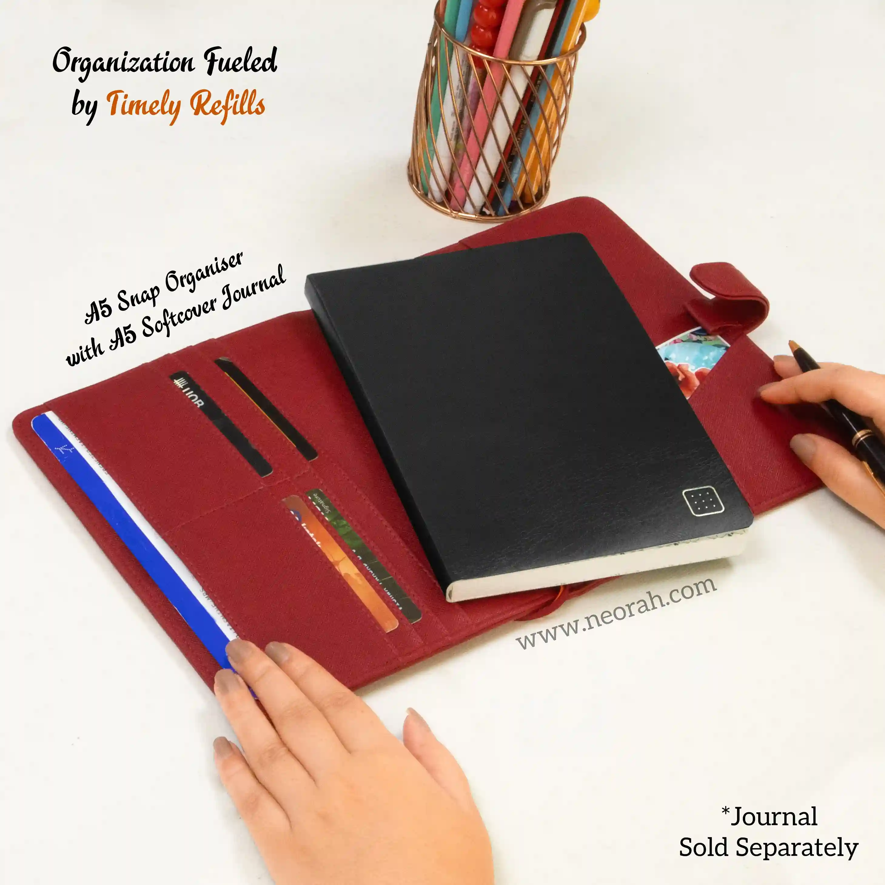 A5 - REFILLABLE ORGANISER SLEEVE - SNAP BUTTON - Image 13