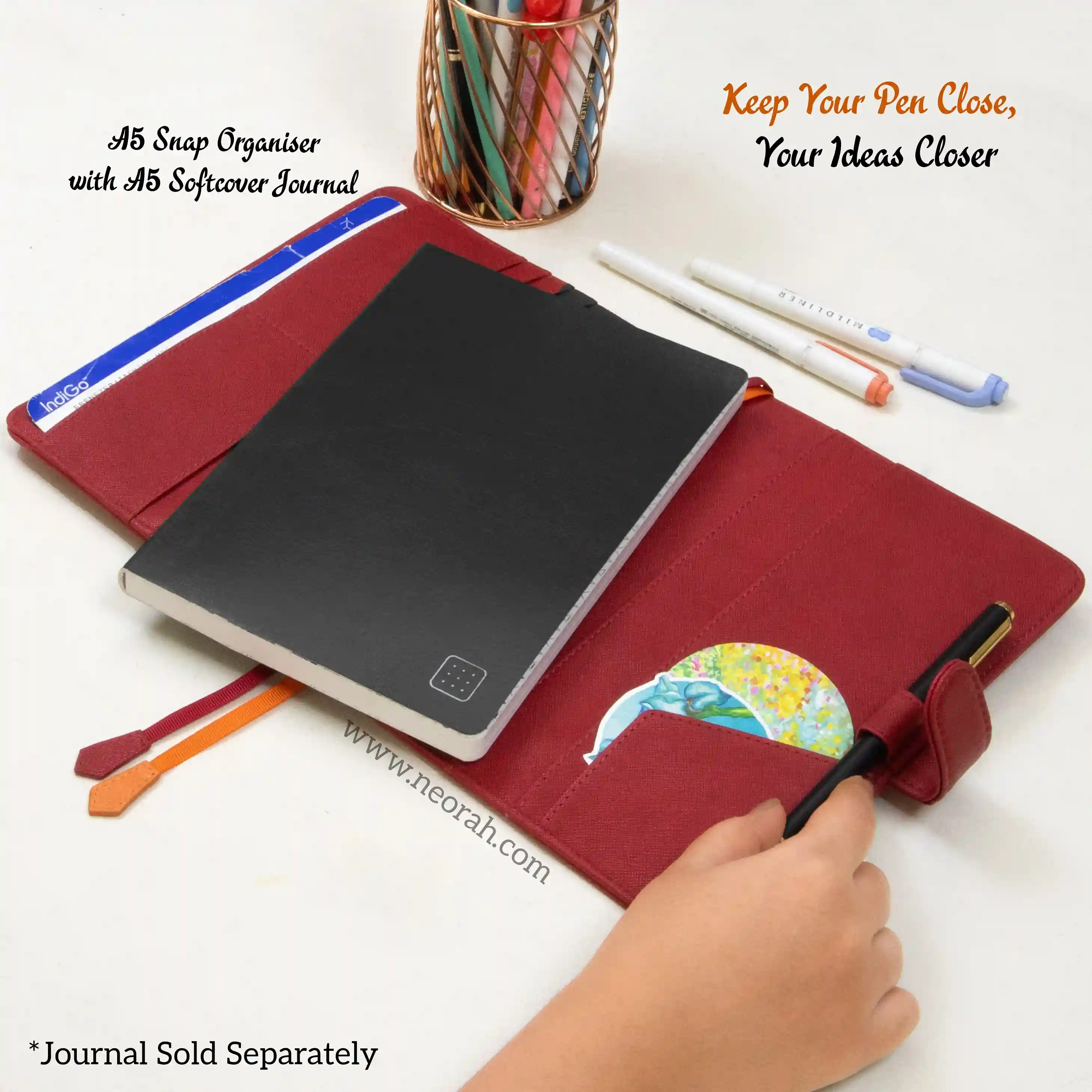 A5 - REFILLABLE ORGANISER SLEEVE - SNAP BUTTON - Image 14