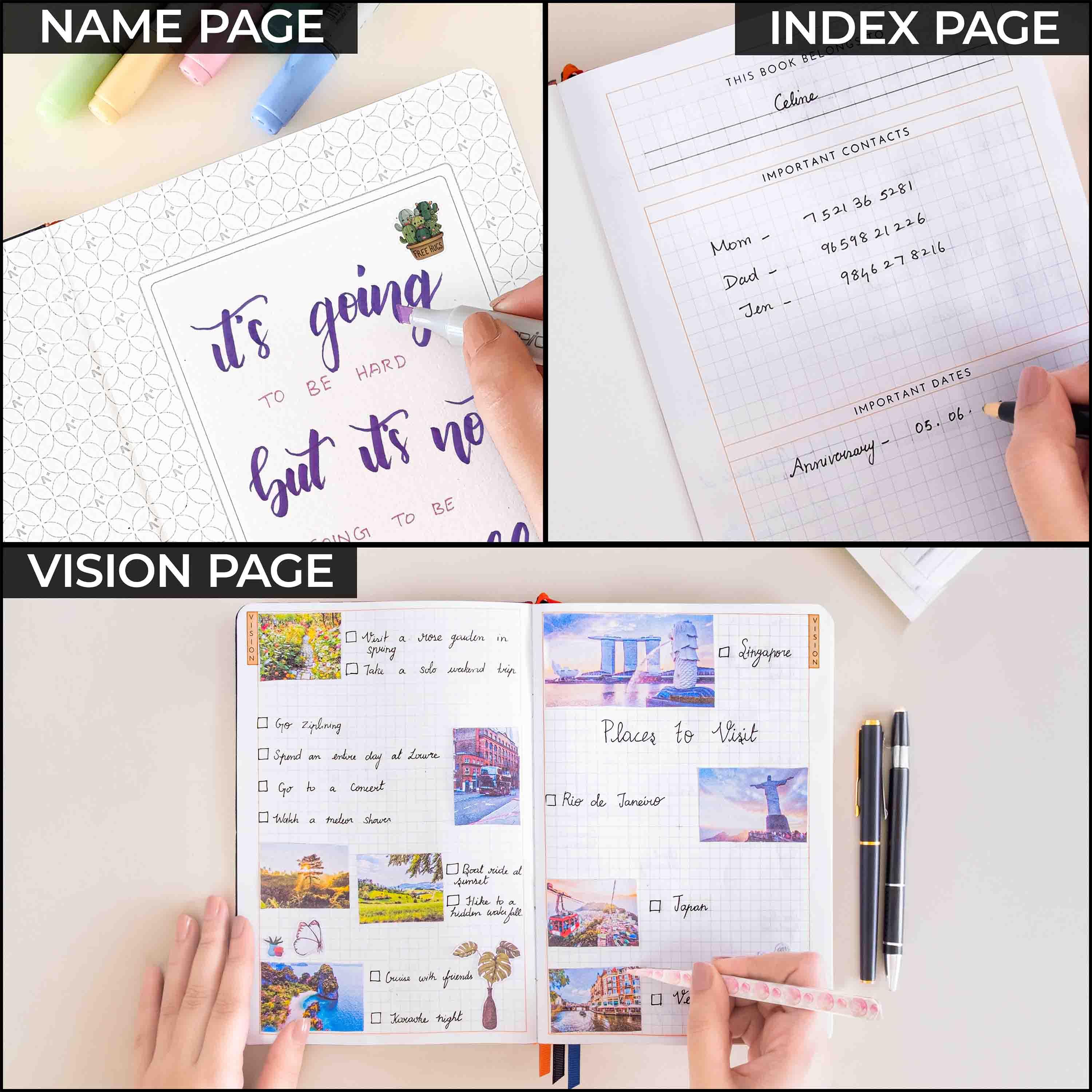 A5 - UNDATED - DAILY PLANNER - HARD COVER - Image 3