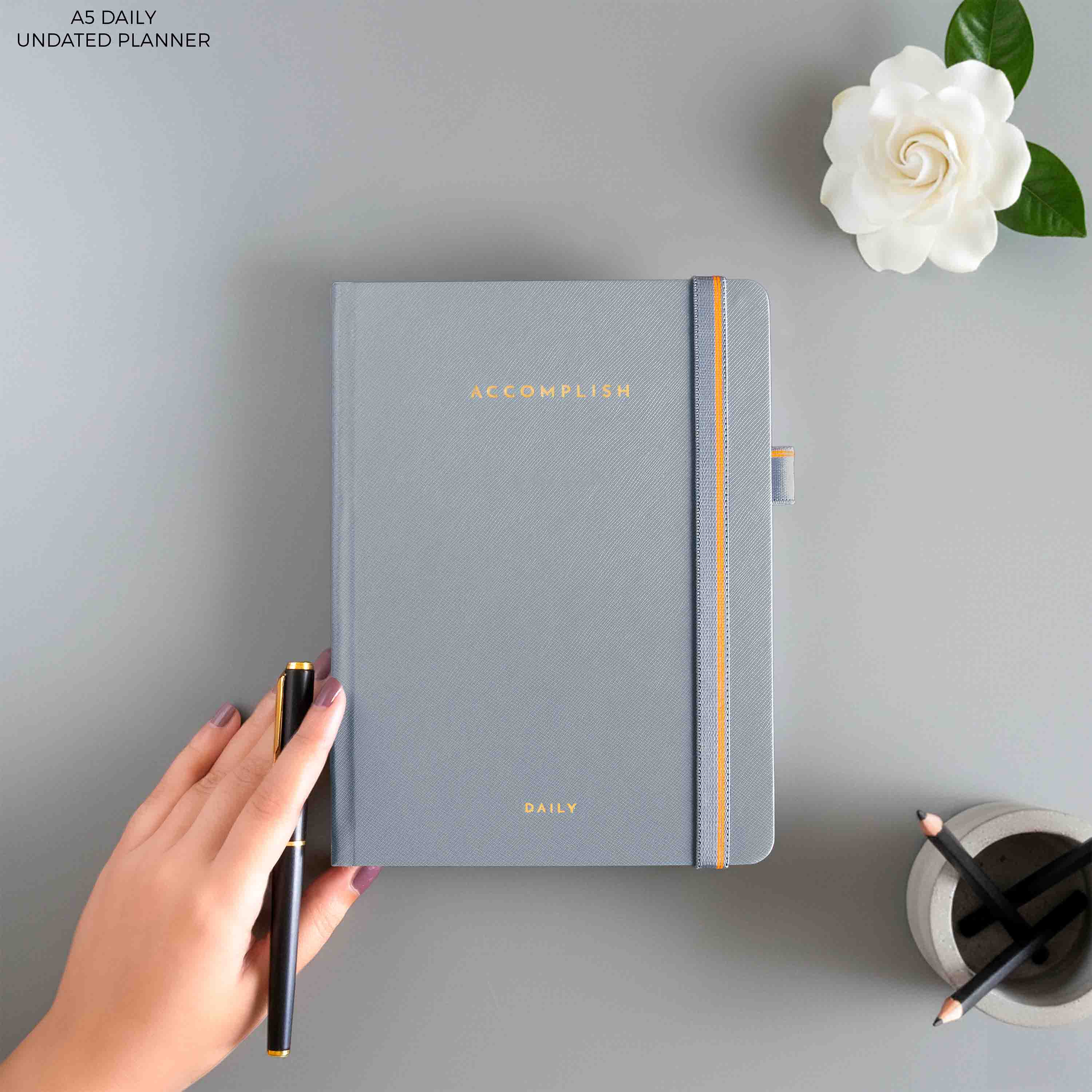 A5 - UNDATED - DAILY PLANNER - HARD COVER - Image 4