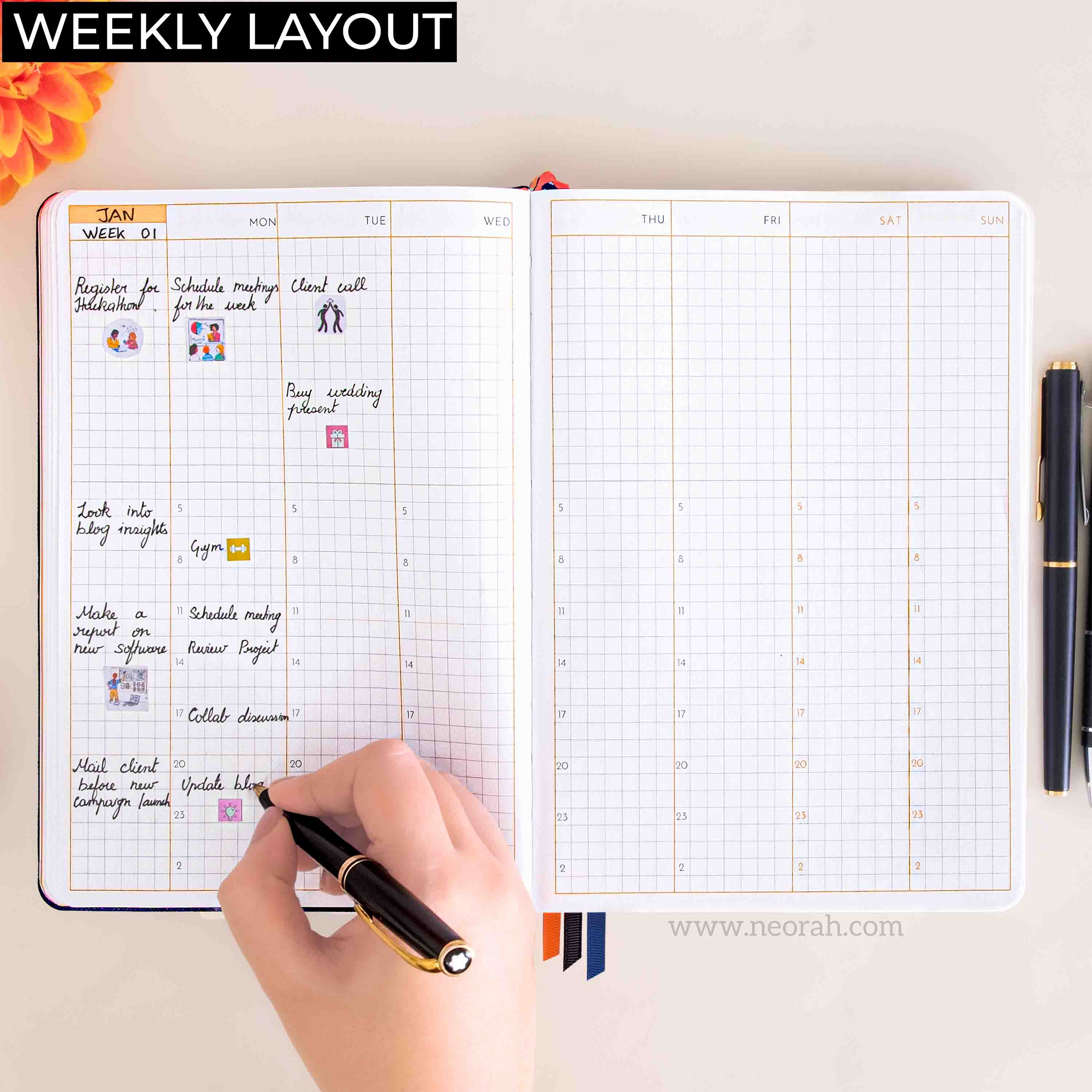 A5 - UNDATED - DAILY PLANNER - HARD COVER - Image 7
