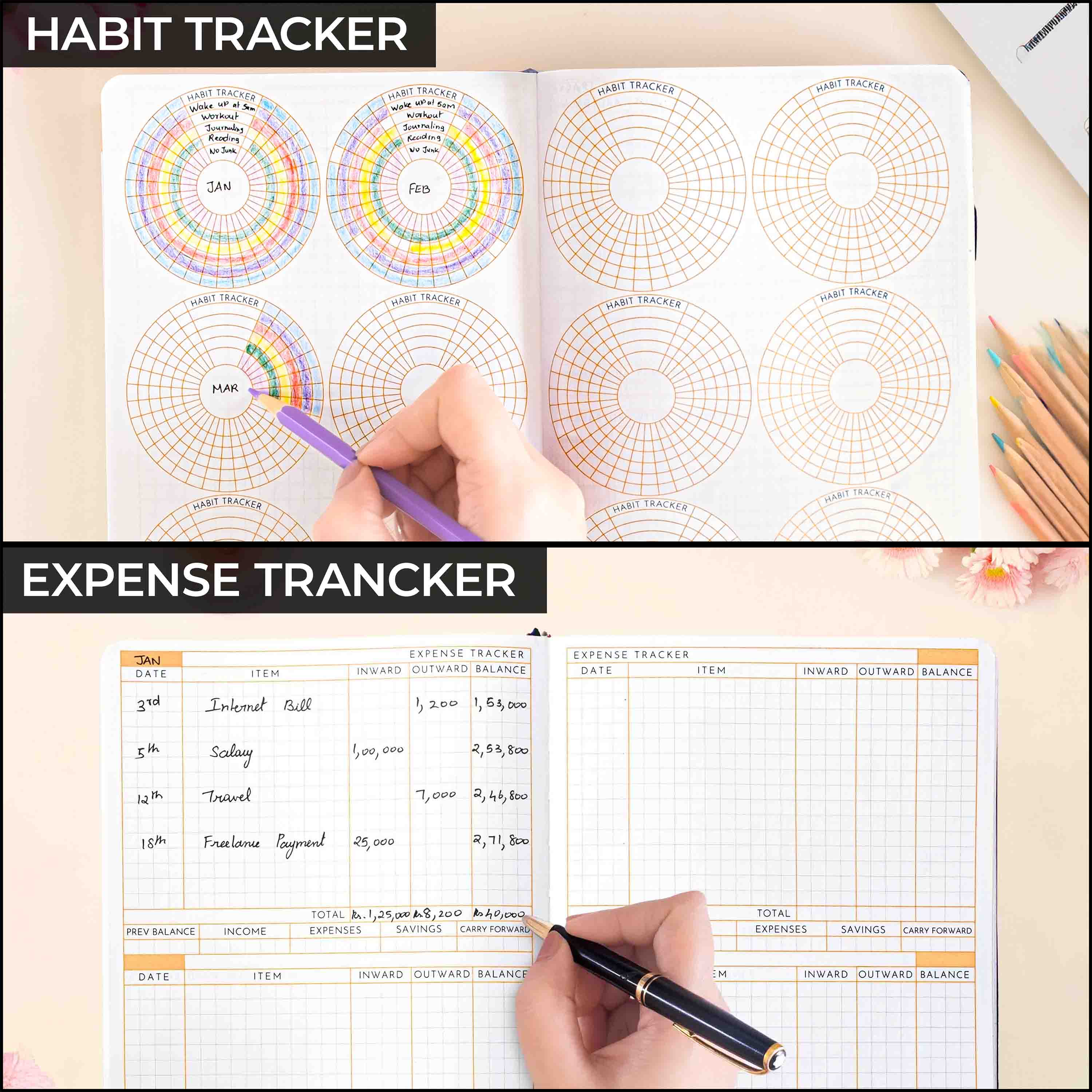 A5 - UNDATED - DAILY PLANNER - HARD COVER - Image 9