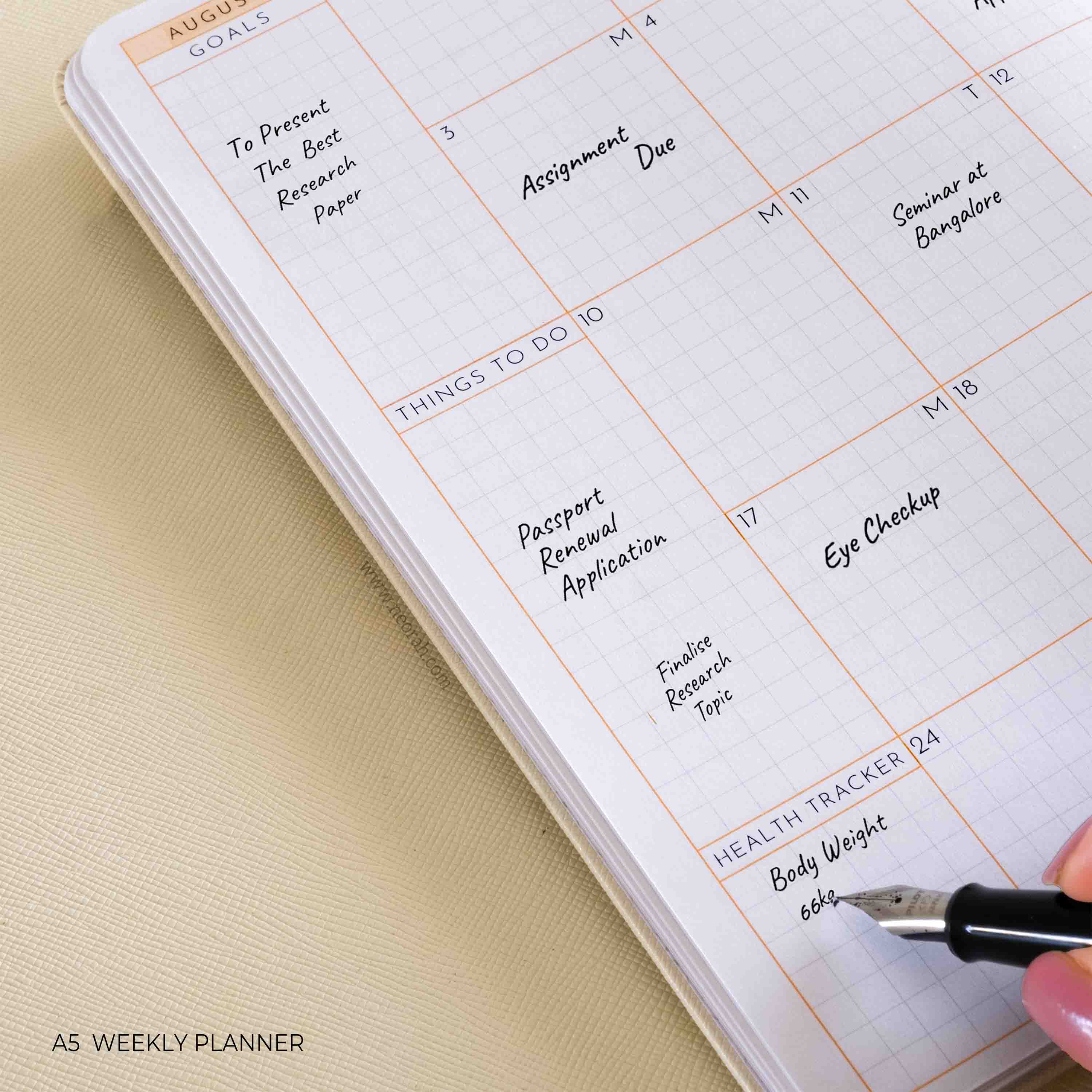A5 - 2026 - WEEKLY PLANNER - HARD COVER - Image 13