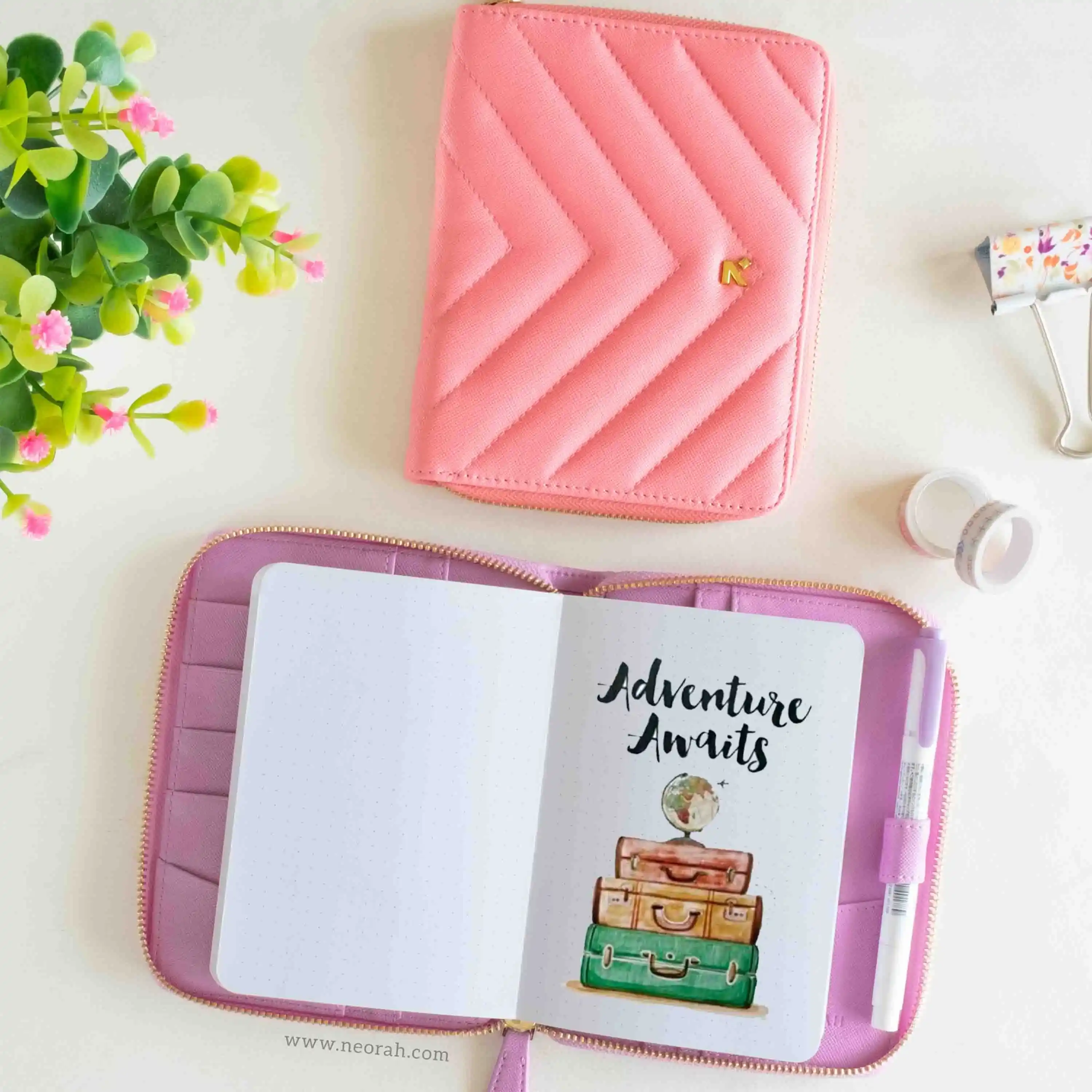 A6 - REFILLABLE QUILTED ORGANISER SLEEVE - ZIP - Image 138
