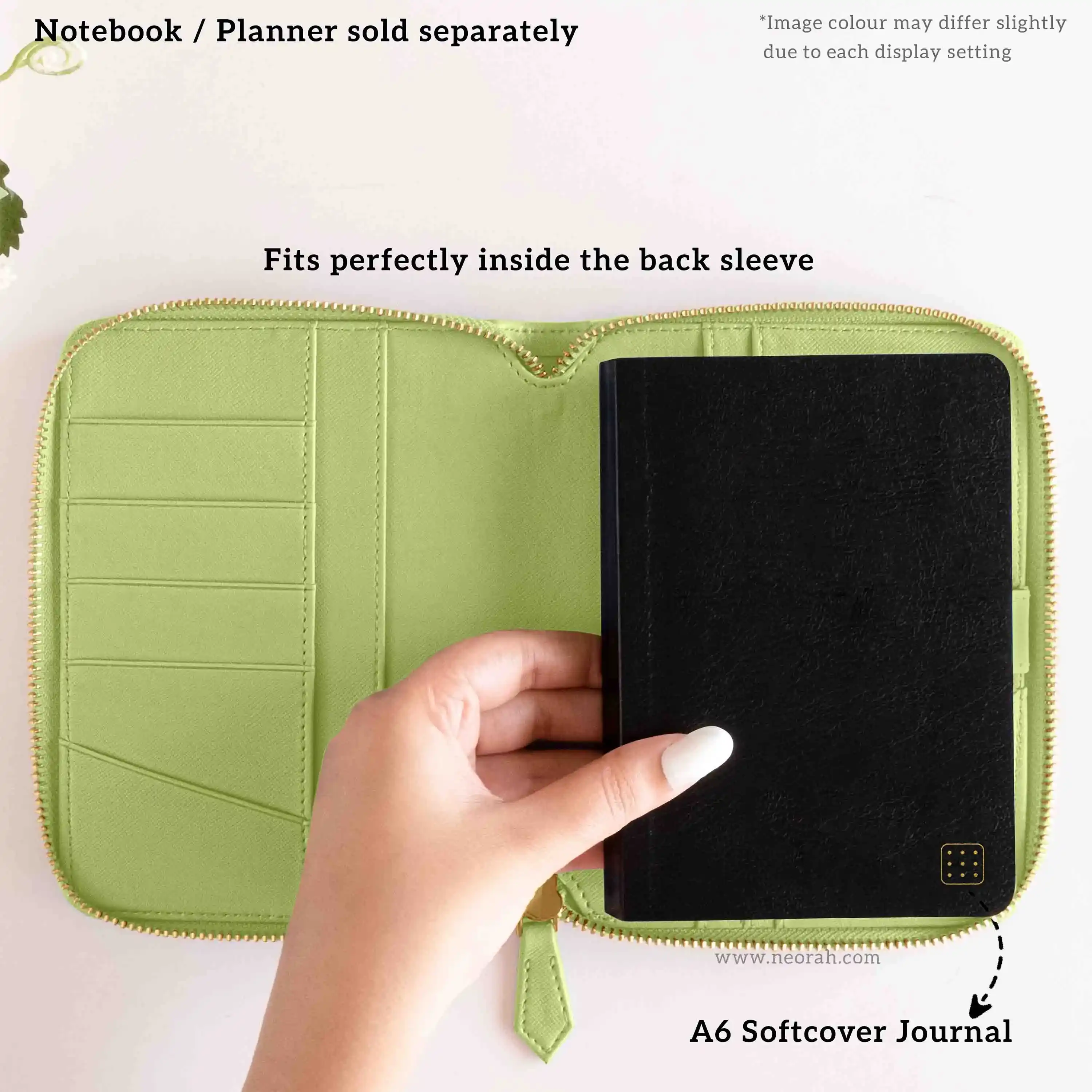 A6 - REFILLABLE QUILTED ORGANISER SLEEVE - ZIP - Image 16