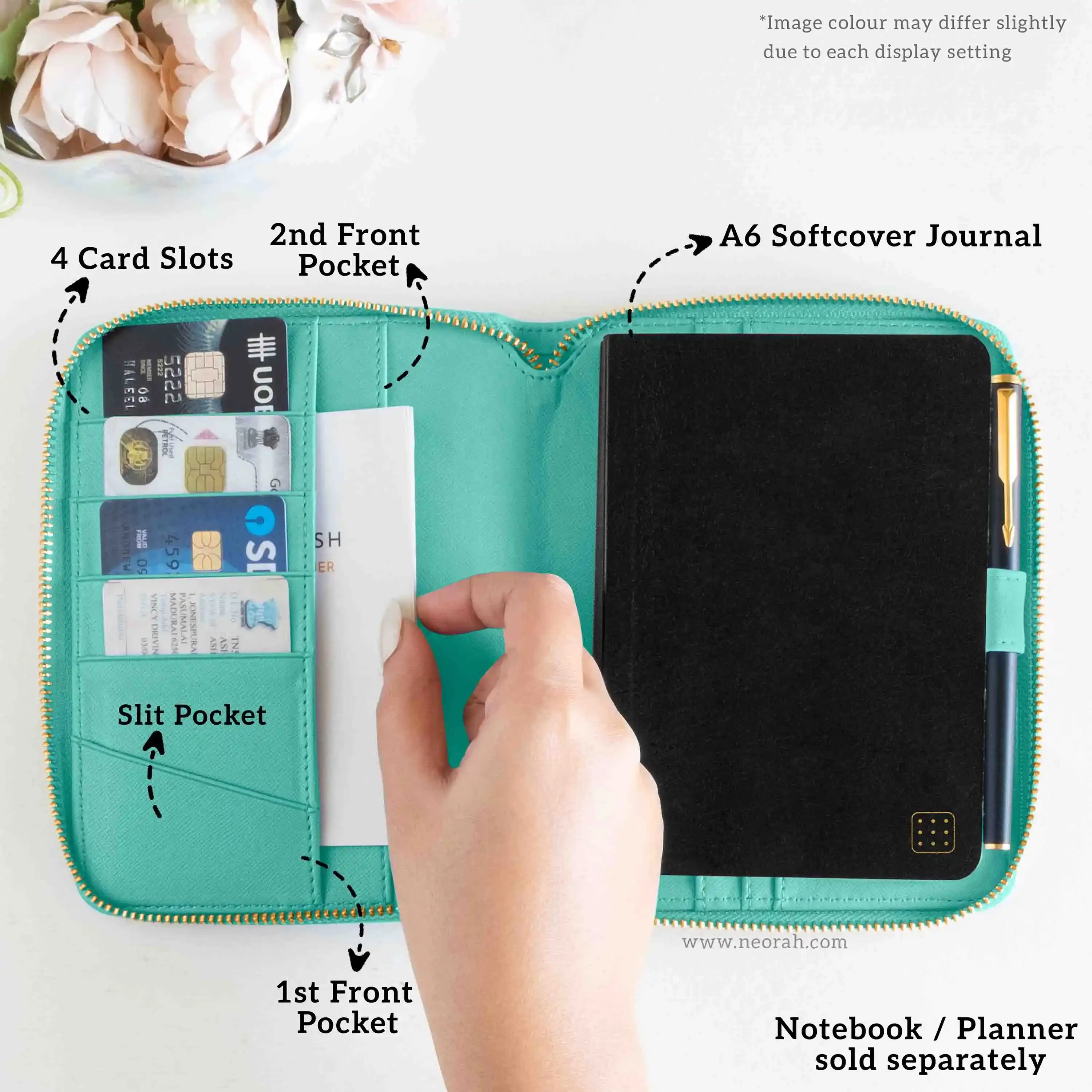 A6 - REFILLABLE QUILTED ORGANISER SLEEVE - ZIP - Image 160