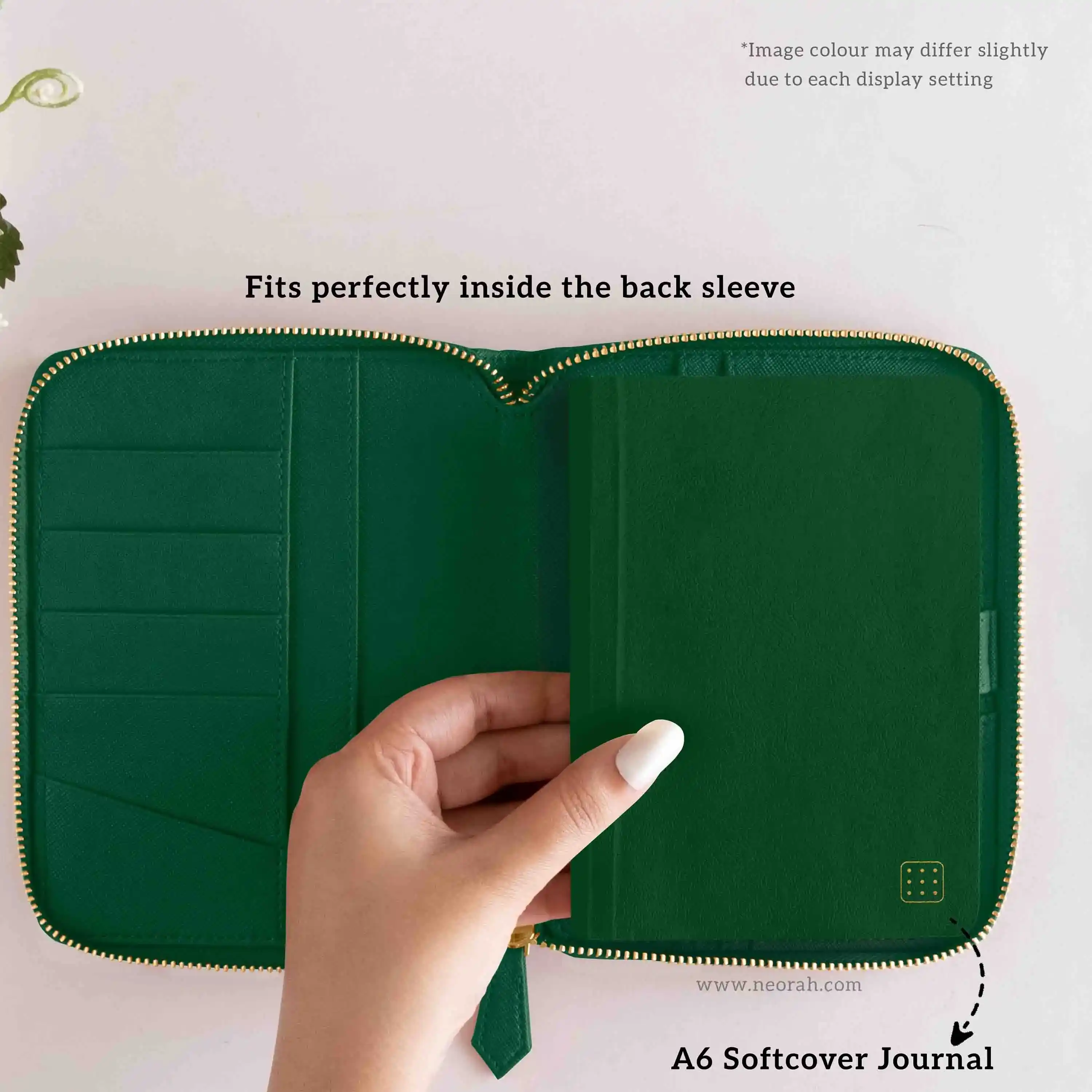 A6 - REFILLABLE QUILTED ORGANISER SLEEVE - ZIP - Image 8