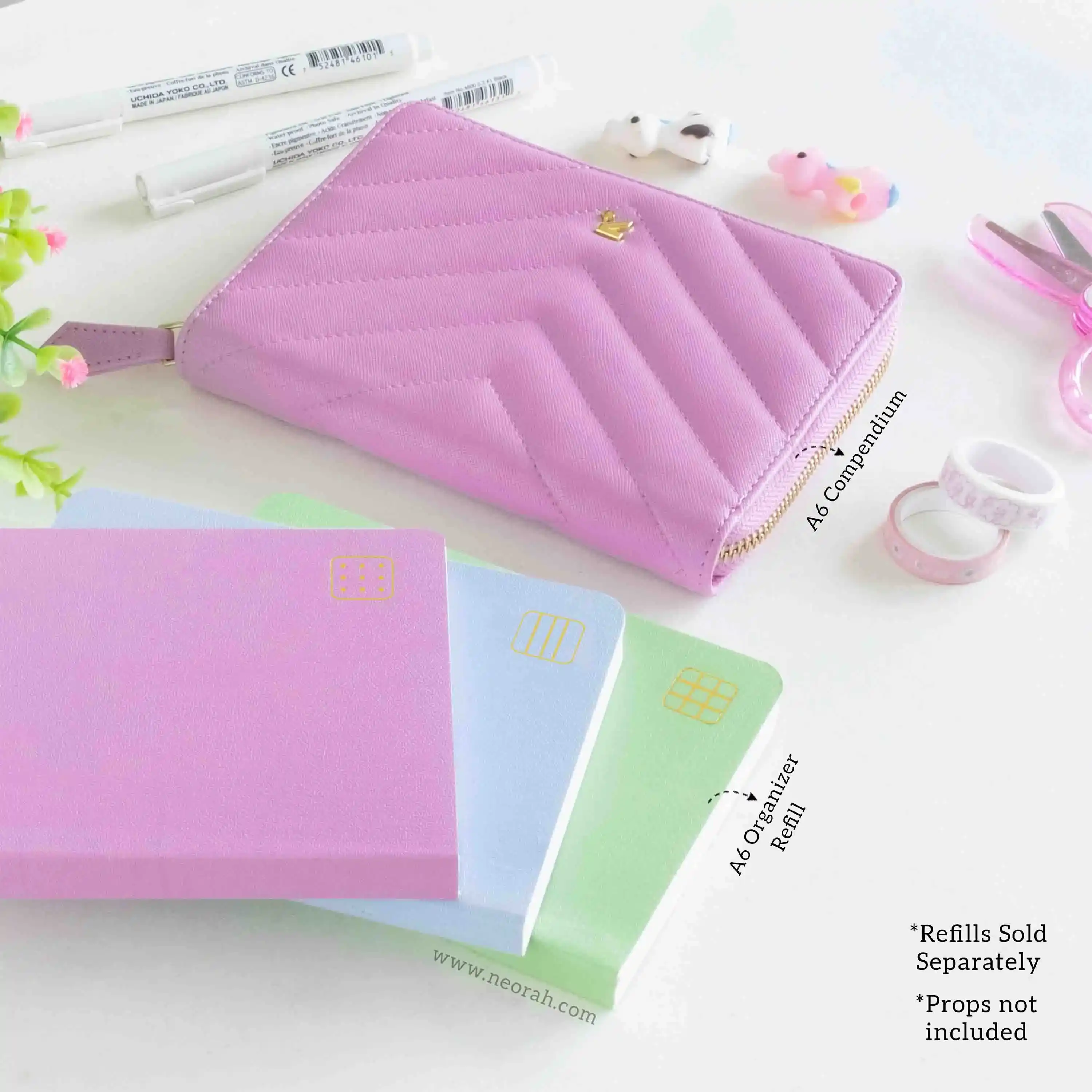 A6 - REFILLABLE QUILTED ORGANISER SLEEVE - ZIP - Image 97