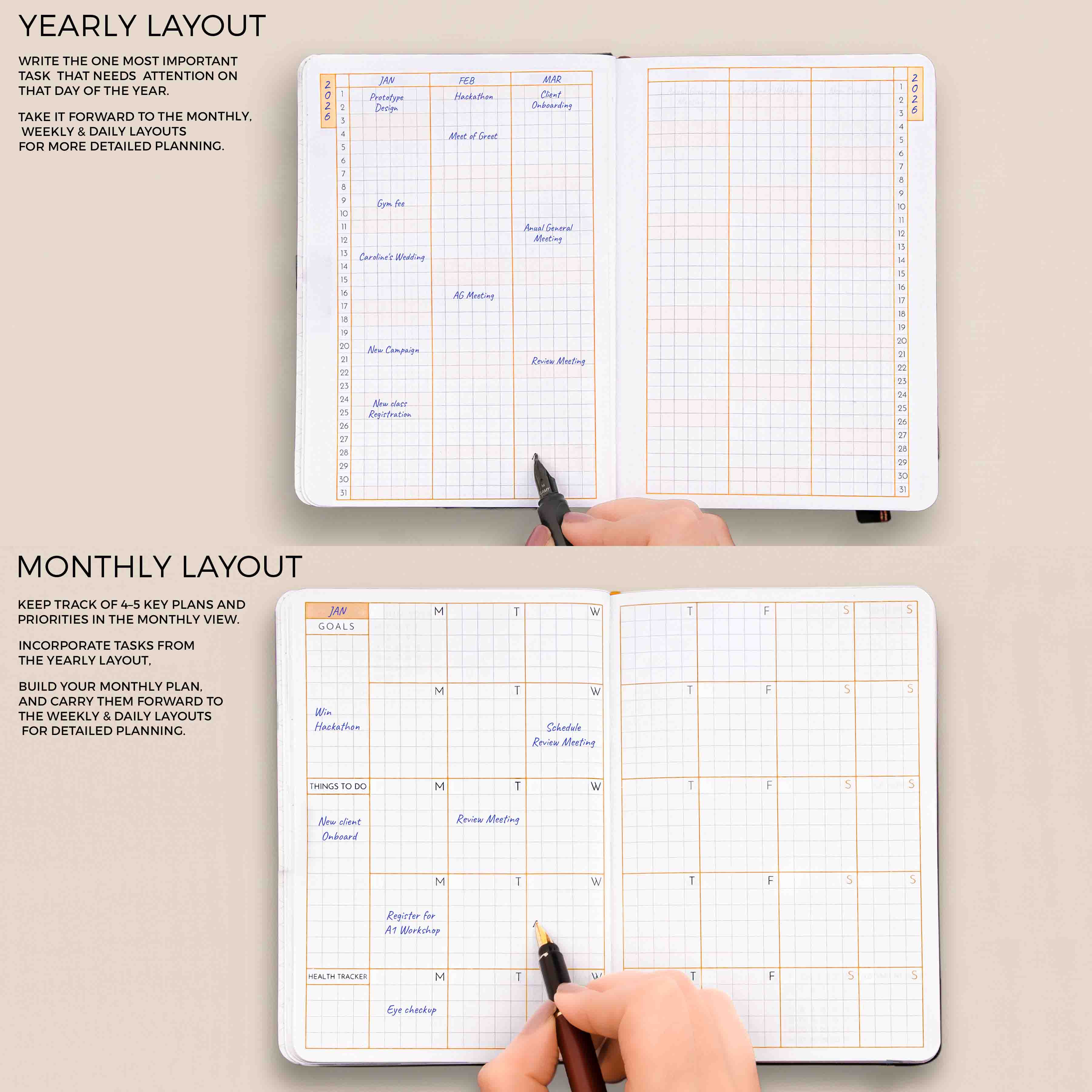 A6 - UNDATED - DAILY PLANNER - HARD COVER - Image 17