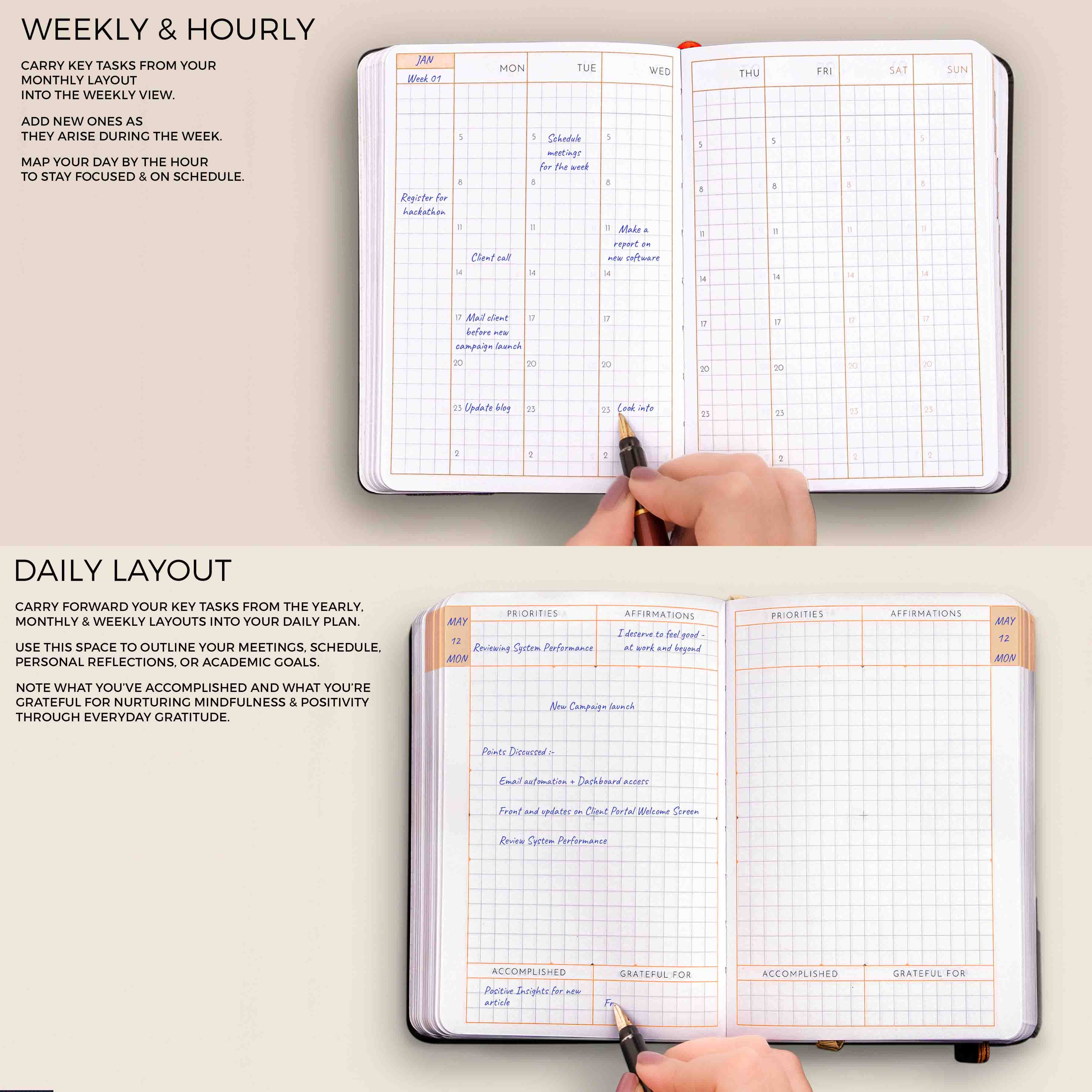 A6 - UNDATED - DAILY PLANNER - HARD COVER - Image 18