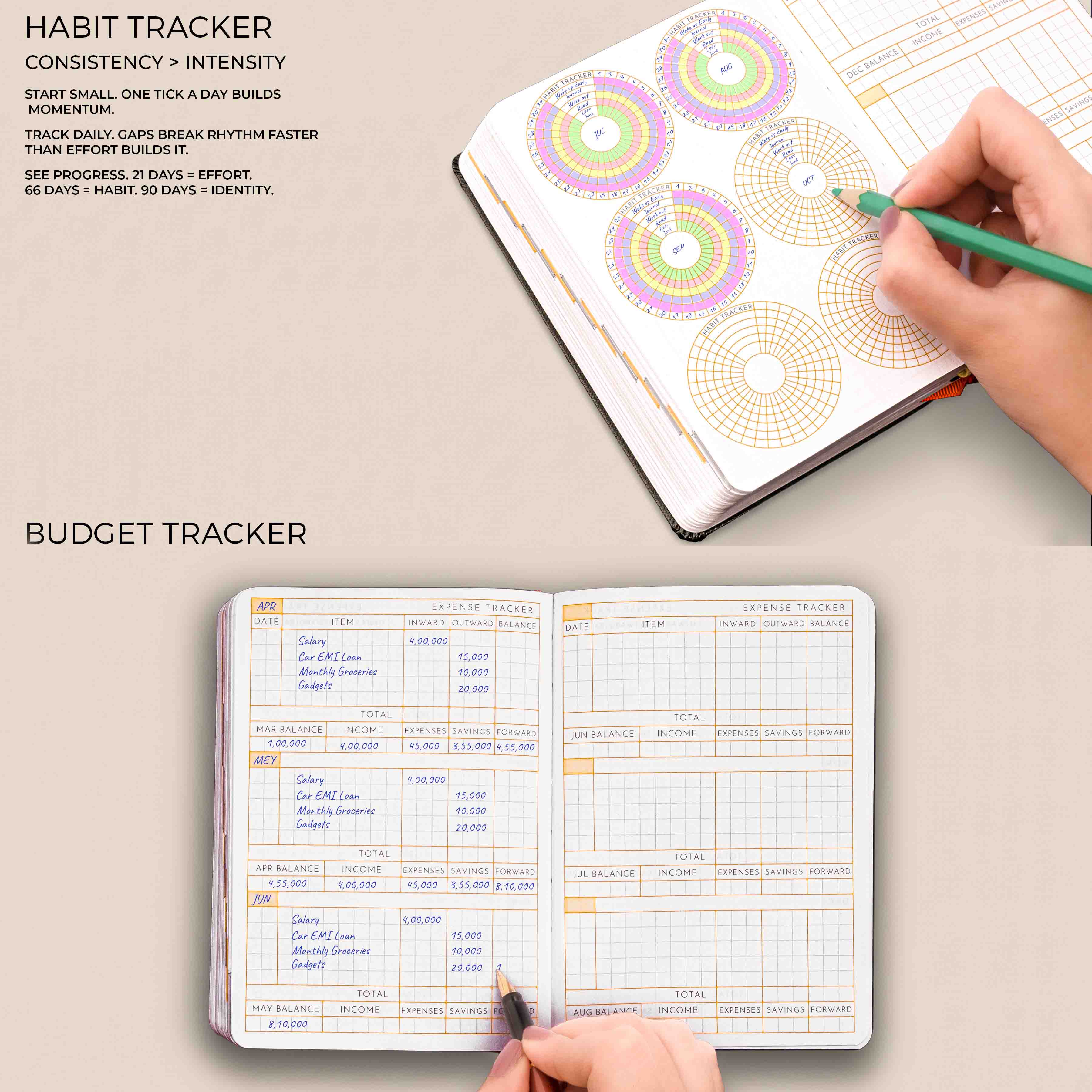 A6 - UNDATED - DAILY PLANNER - HARD COVER - Image 19