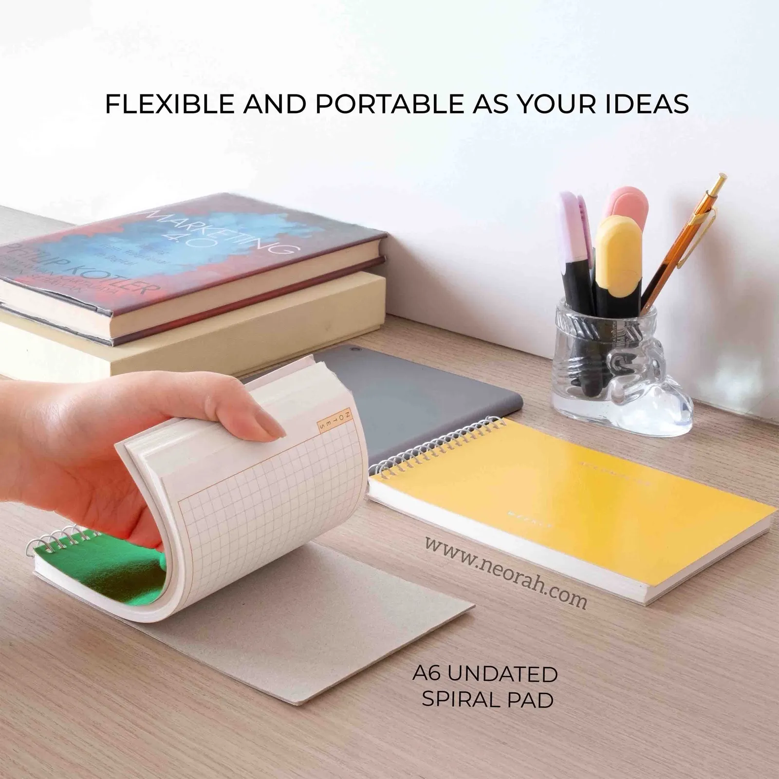 A6- UNDATED PLANNER- SOFT COVER - SPIRAL PAD - Image 11