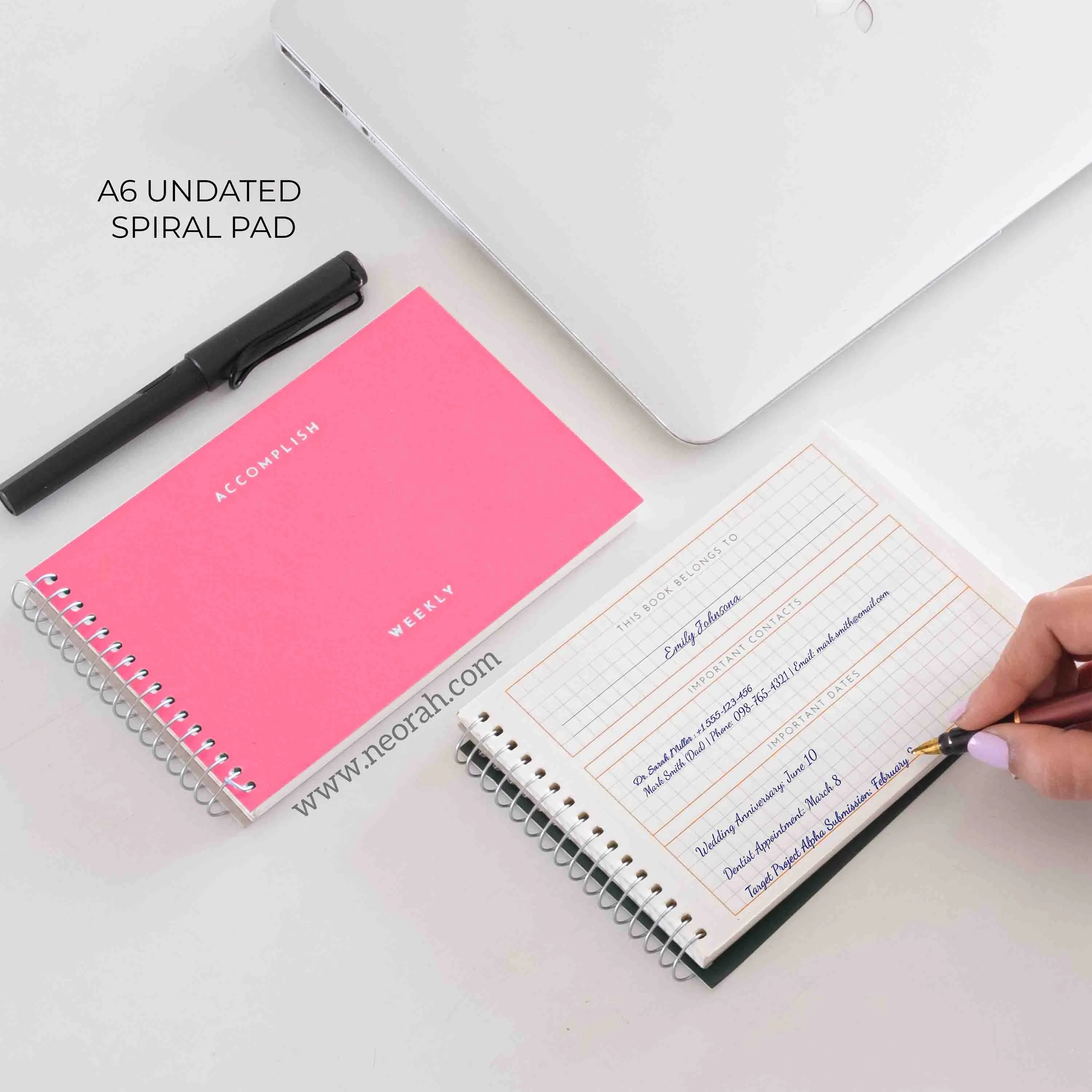 A6- UNDATED PLANNER- SOFT COVER - SPIRAL PAD - Image 14