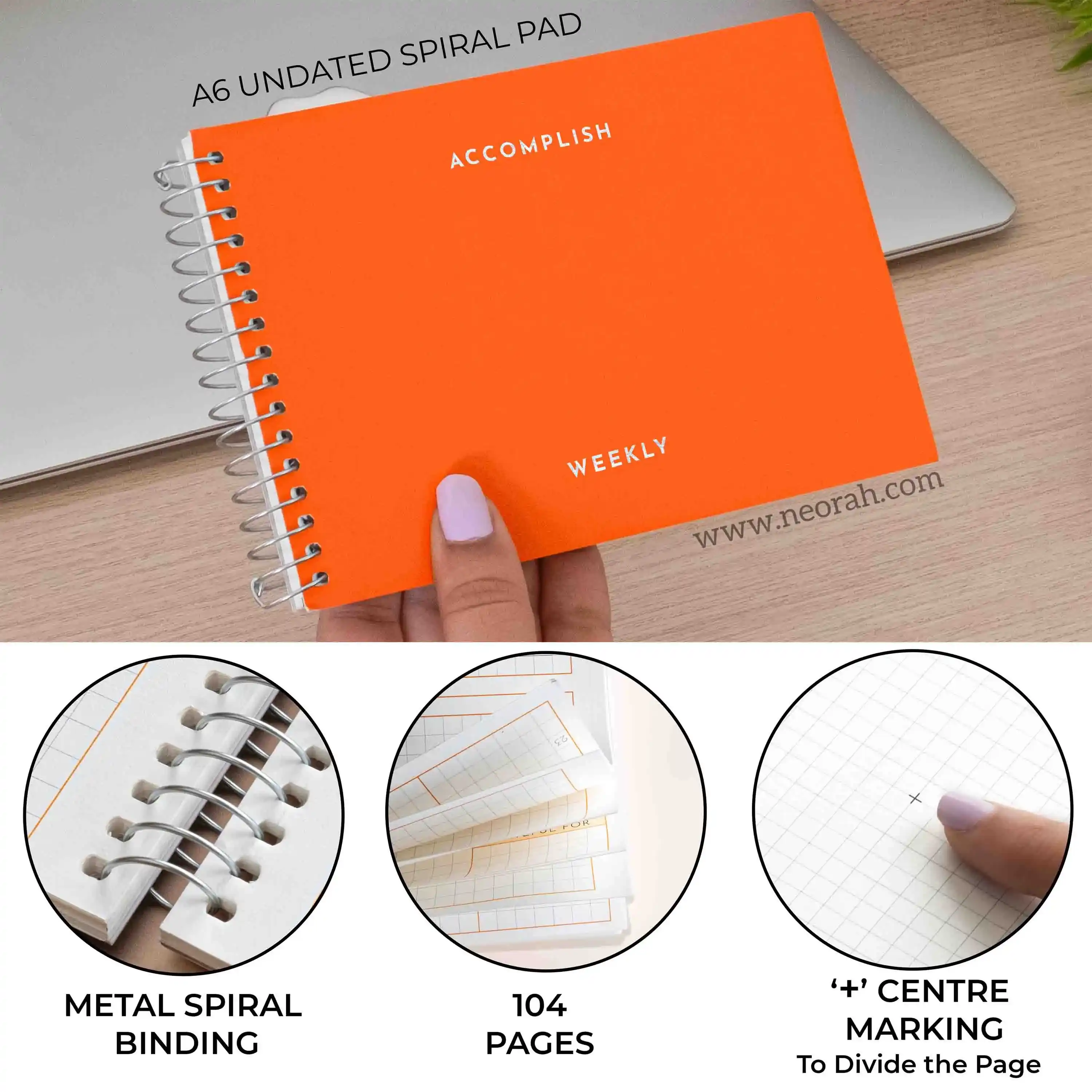A6- UNDATED PLANNER- SOFT COVER - SPIRAL PAD - Image 21