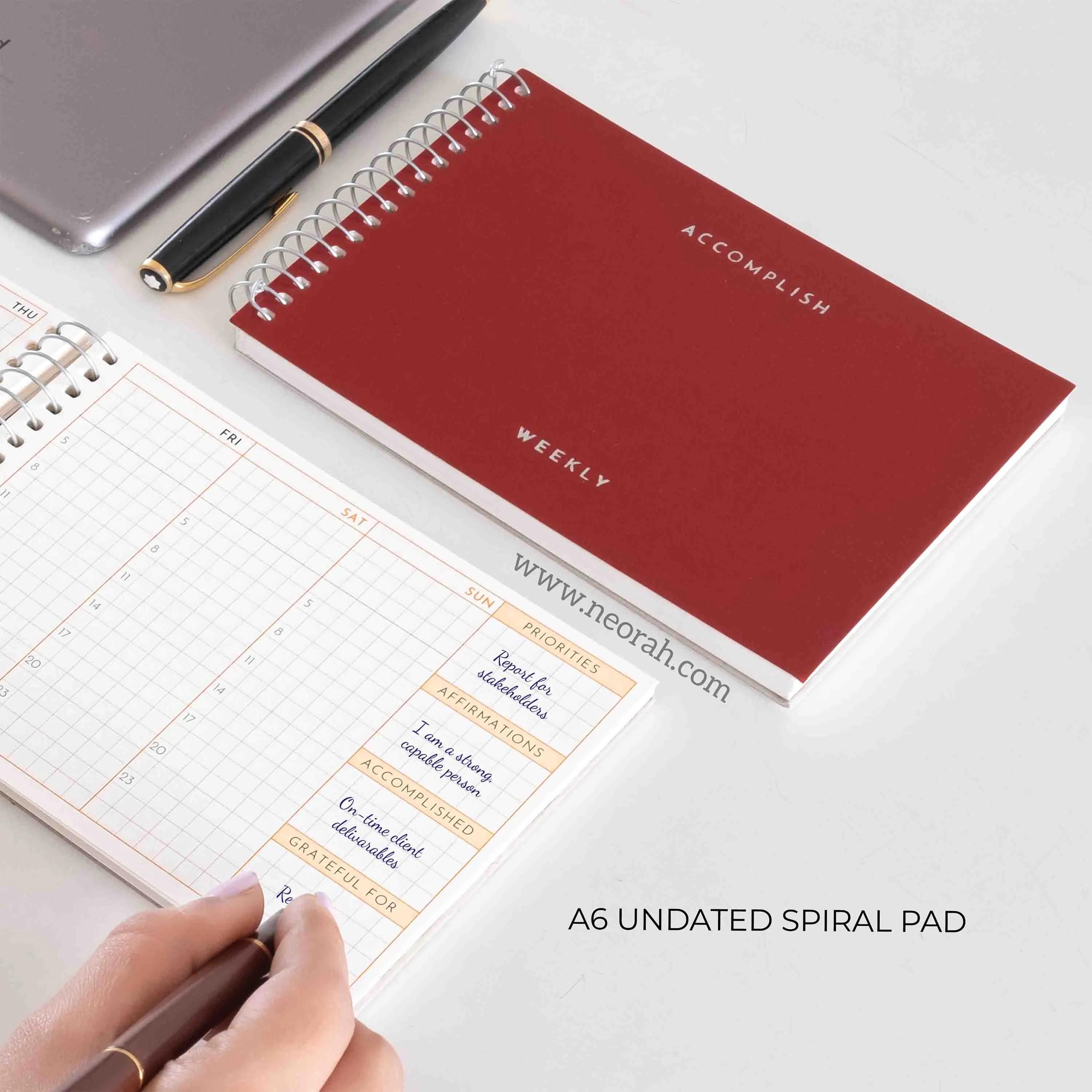 A6- UNDATED PLANNER- SOFT COVER - SPIRAL PAD - Image 30