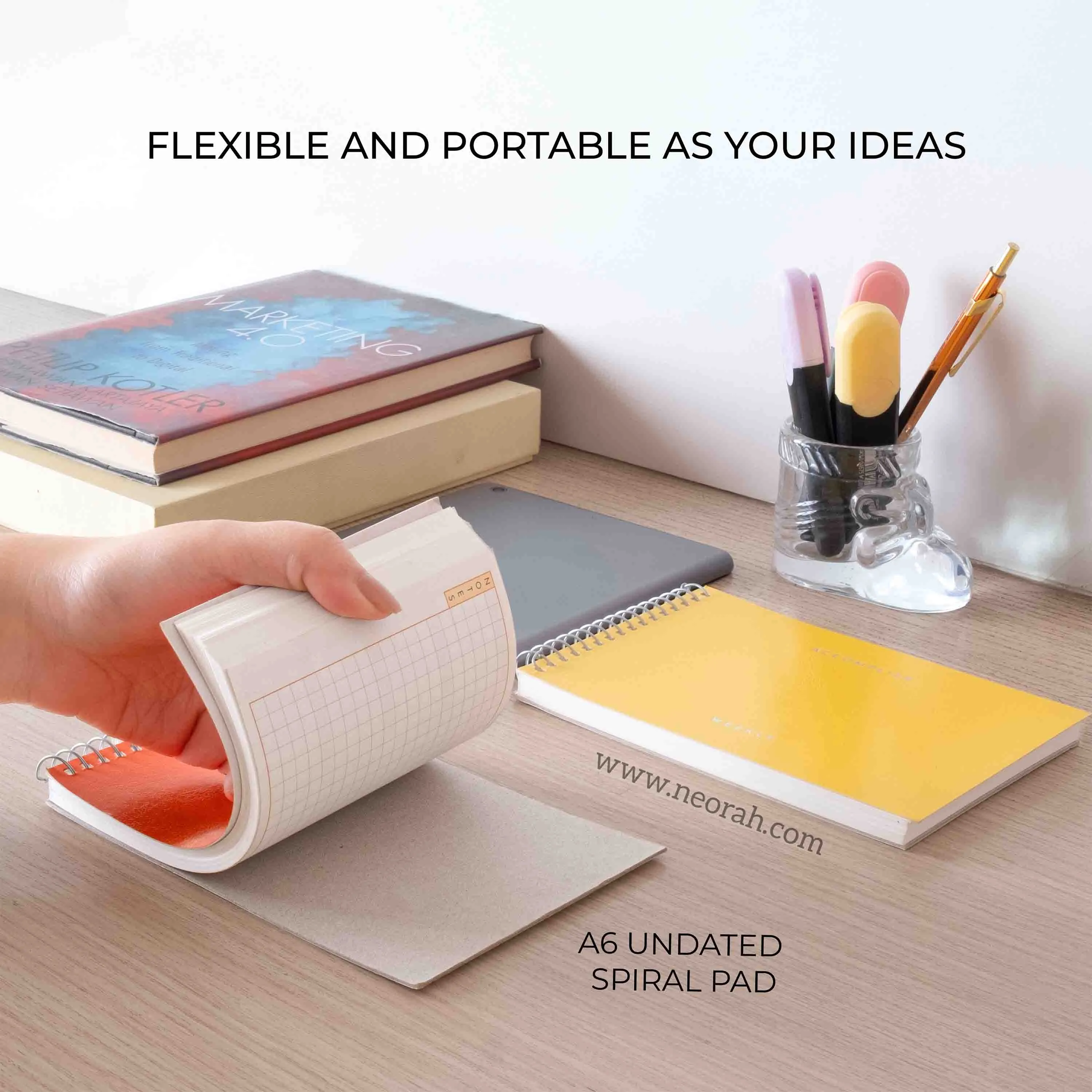 A6- UNDATED PLANNER- SOFT COVER - SPIRAL PAD - Image 39