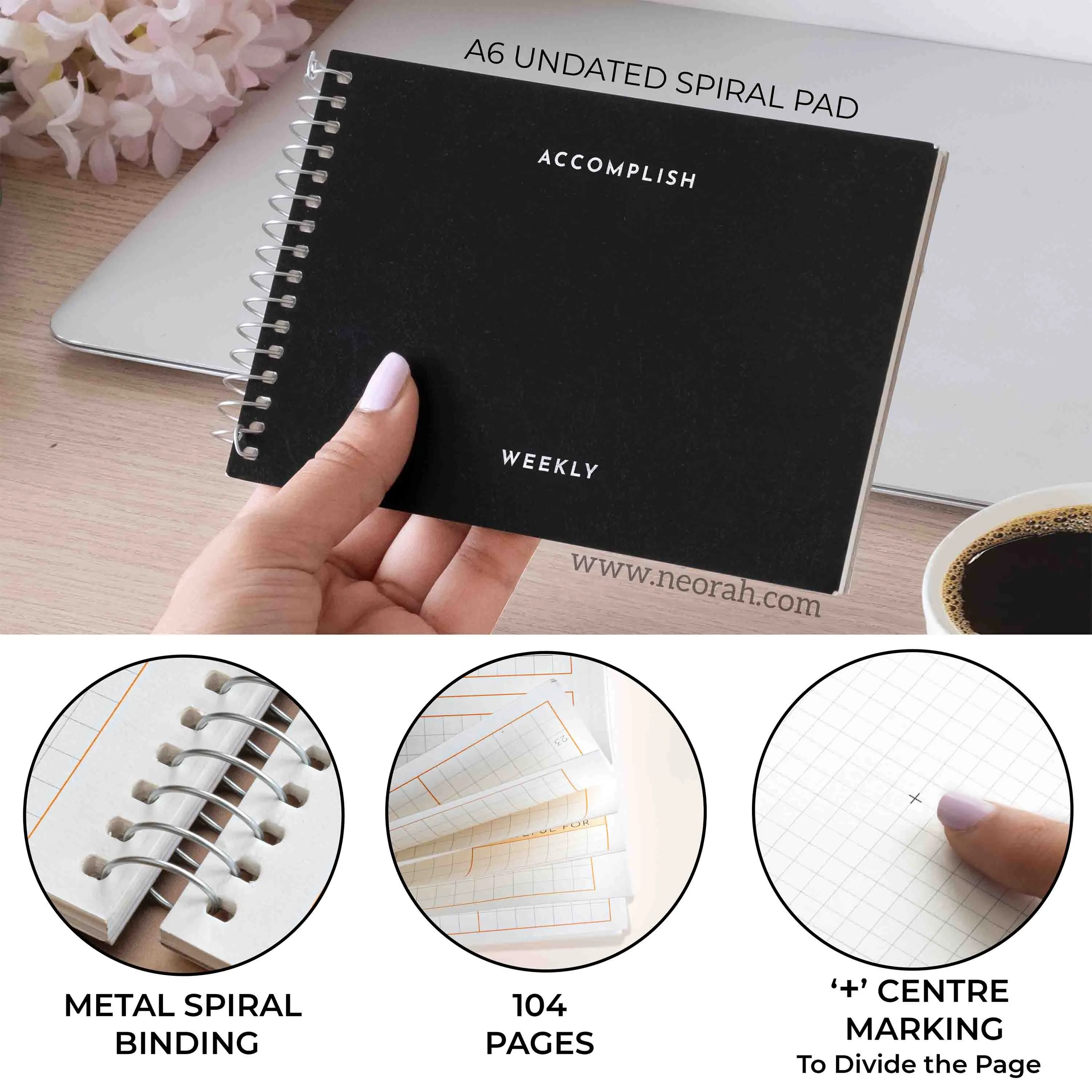 A6- UNDATED PLANNER- SOFT COVER - SPIRAL PAD - Image 42