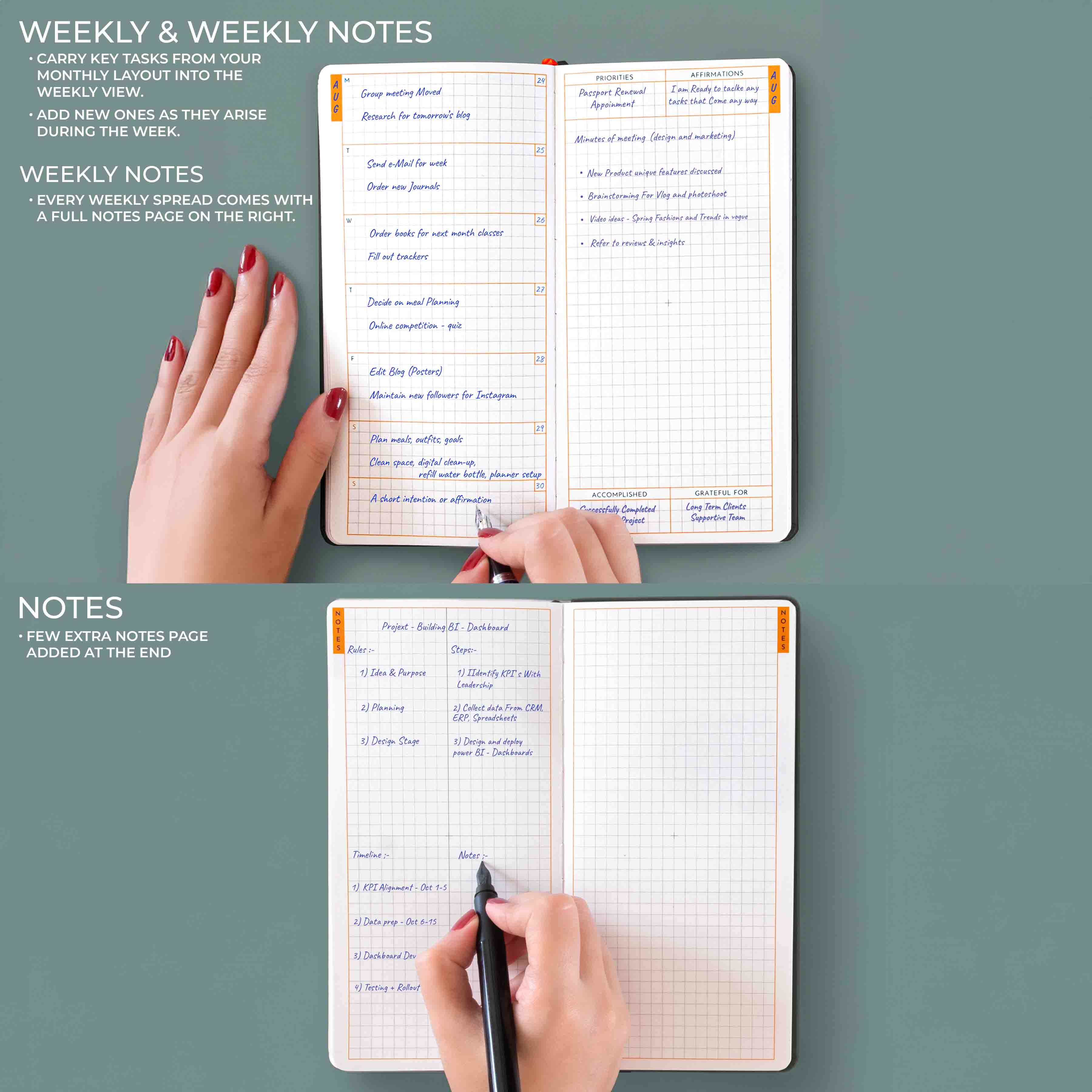 PETITE - UNDATED - WEEKLY PLANNER - HARD COVER - Image 11