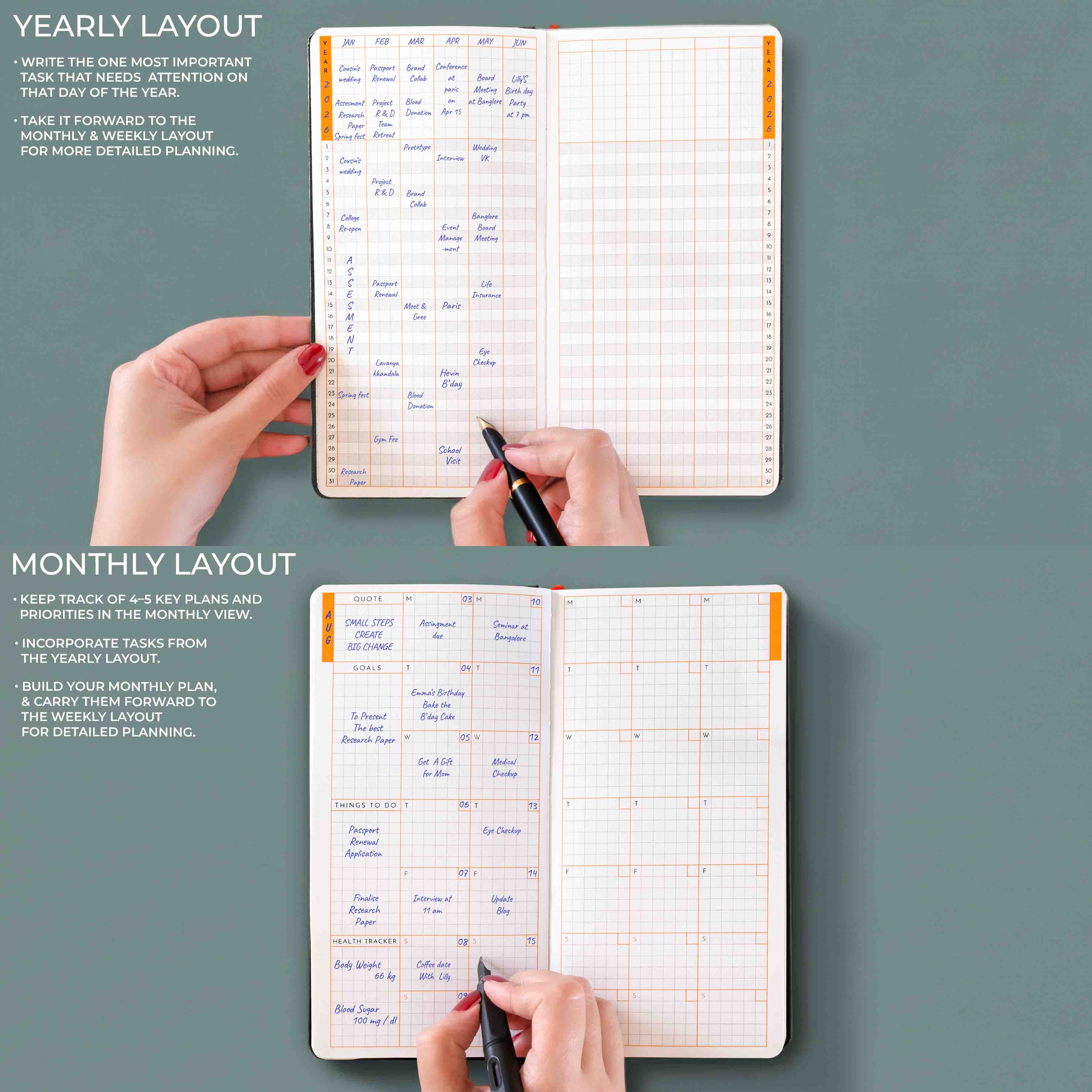 PETITE - UNDATED - WEEKLY PLANNER - HARD COVER - Image 7