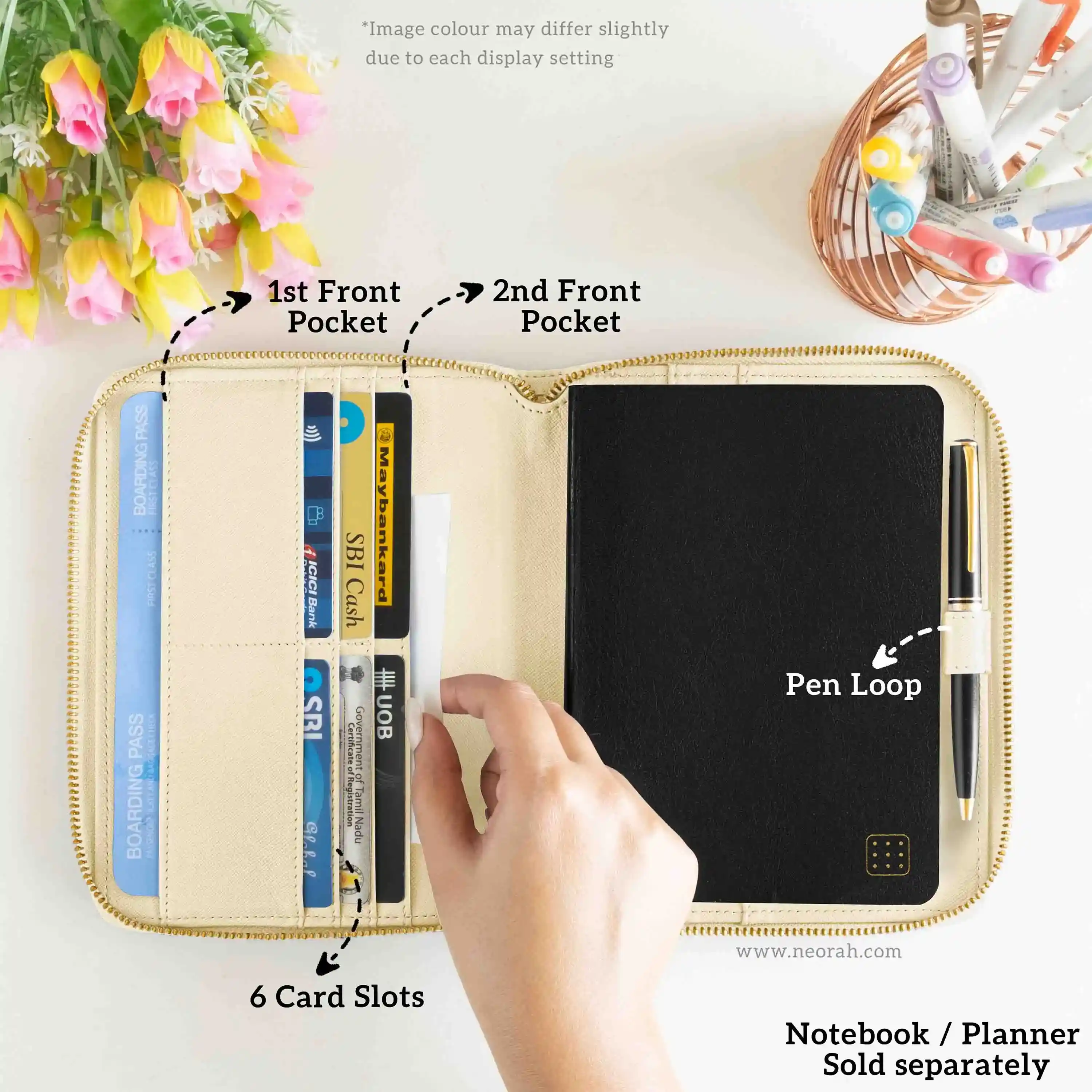 B6 - REFILLABLE QUILTED ORGANISER SLEEVE - ZIP - Image 14