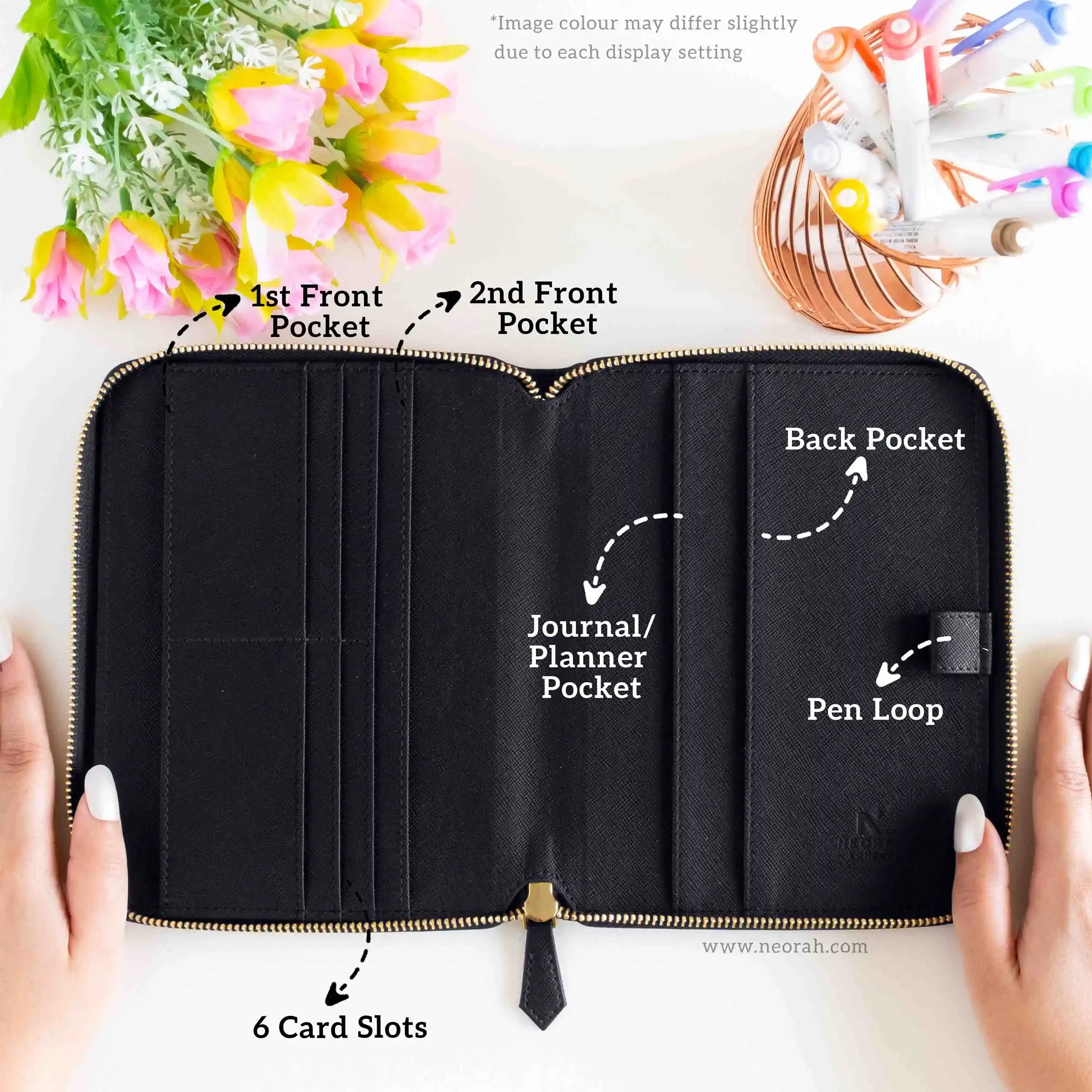 B6 - REFILLABLE QUILTED ORGANISER SLEEVE - ZIP - Image 19