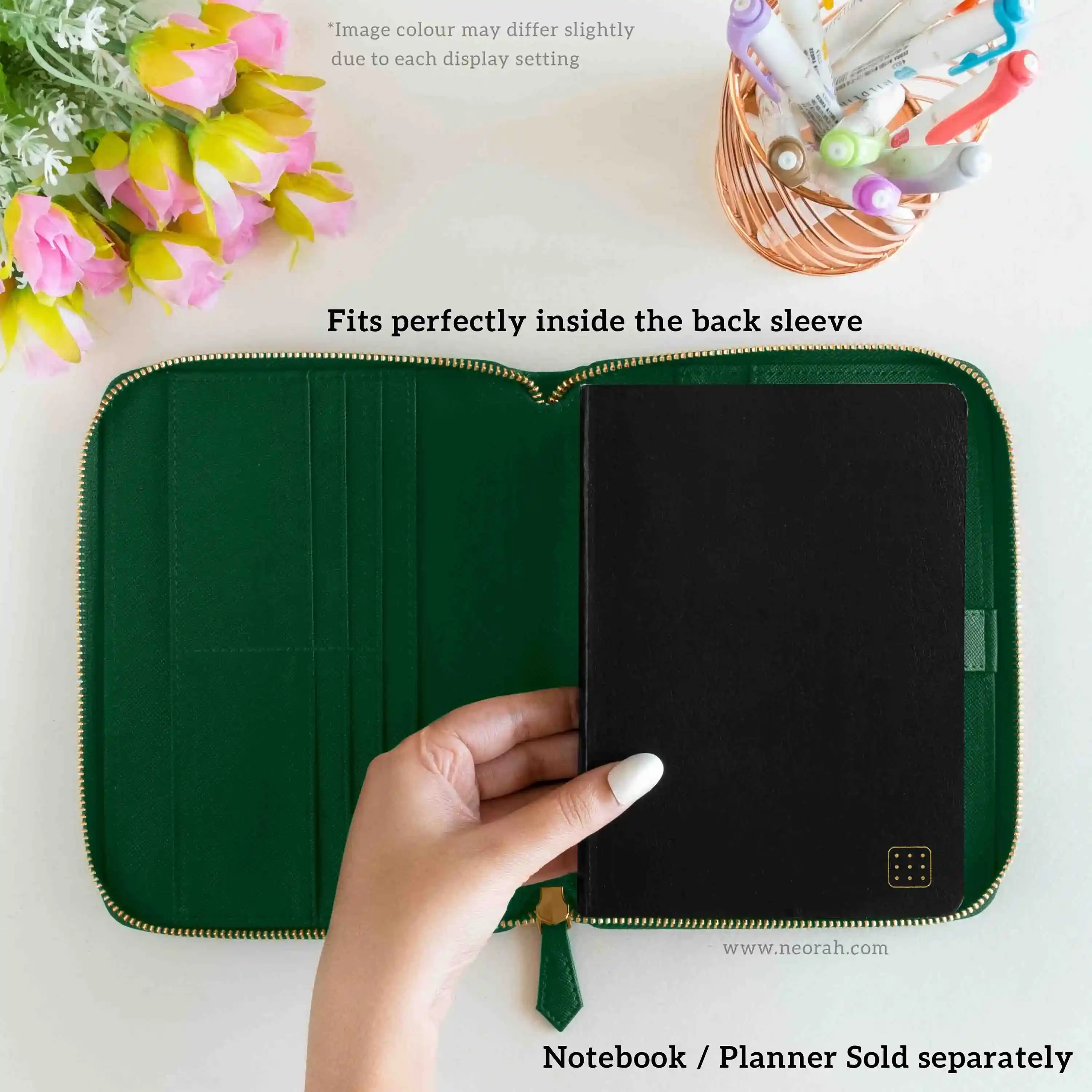 B6 - REFILLABLE QUILTED ORGANISER SLEEVE - ZIP - Image 3
