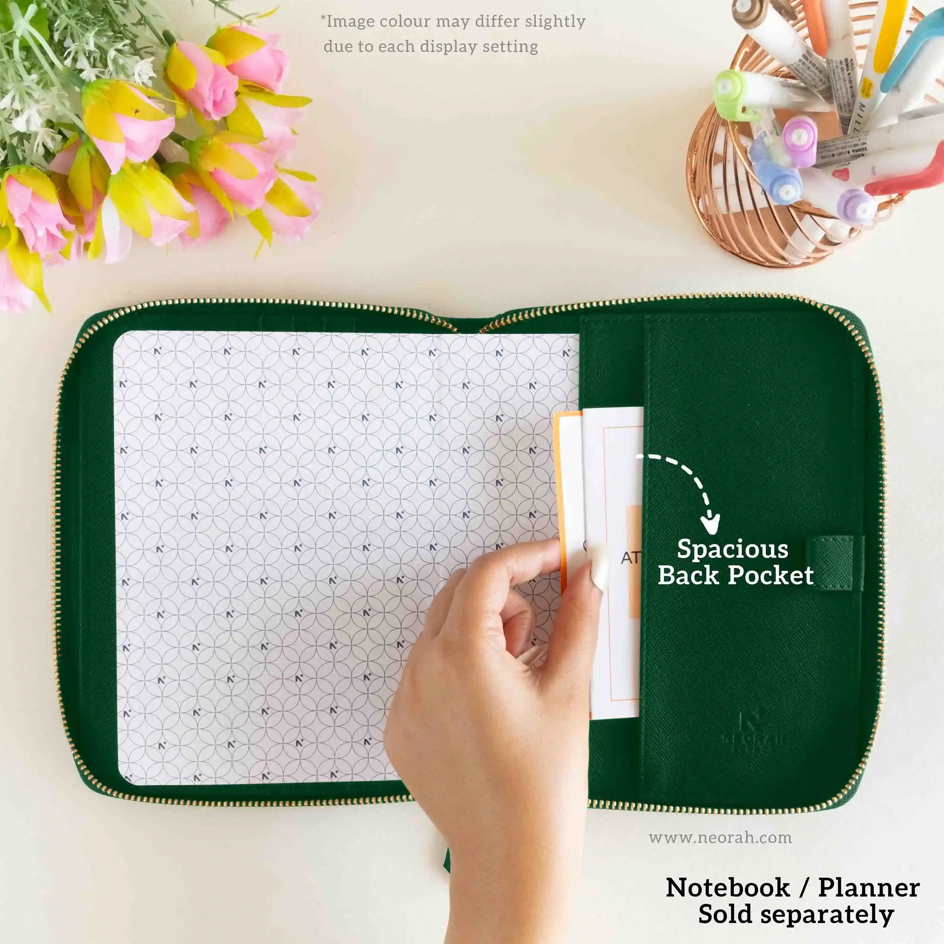 B6 - REFILLABLE QUILTED ORGANISER SLEEVE - ZIP - Image 6