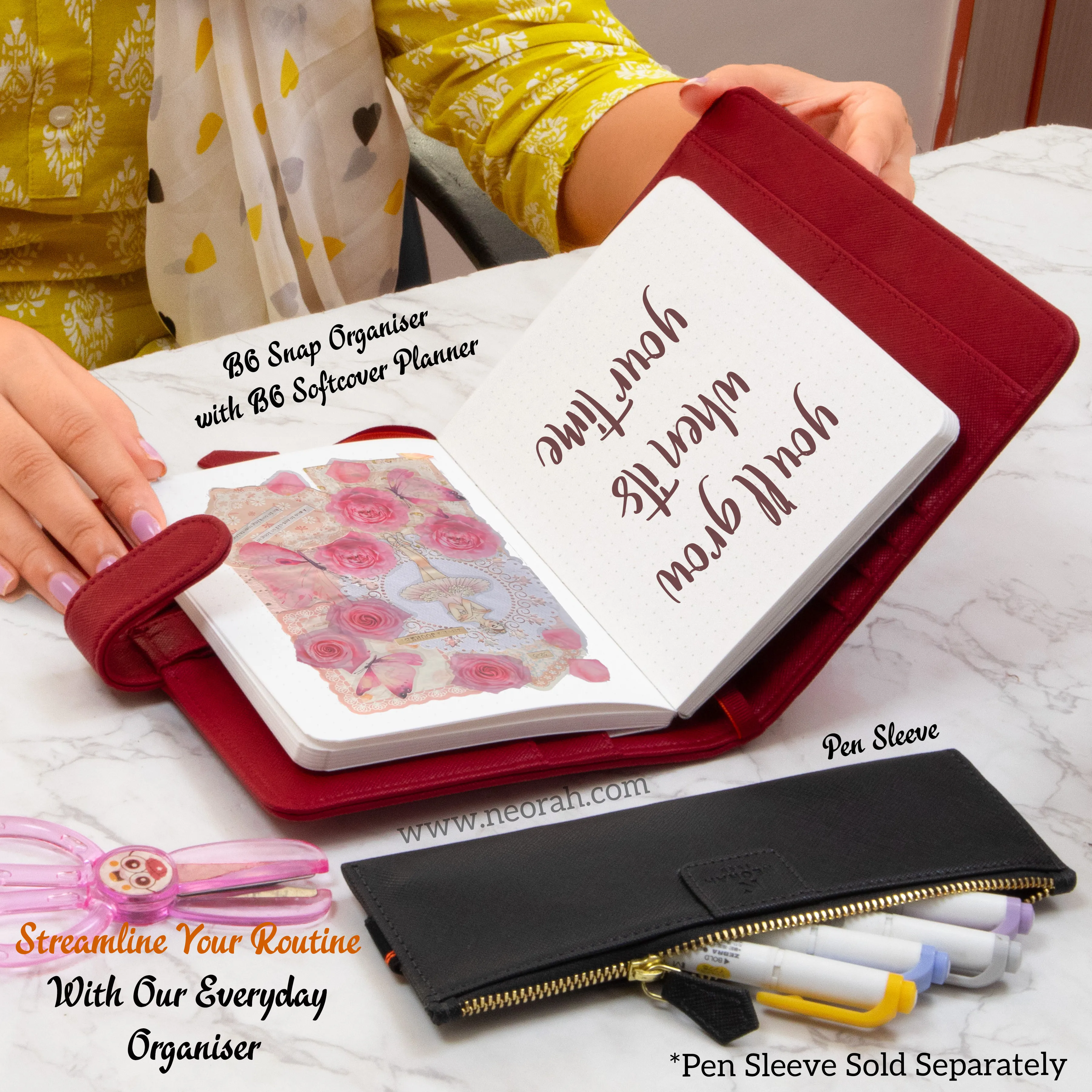 B6 - REFILLABLE ORGANISER SLEEVE - SNAP BUTTON - Image 14