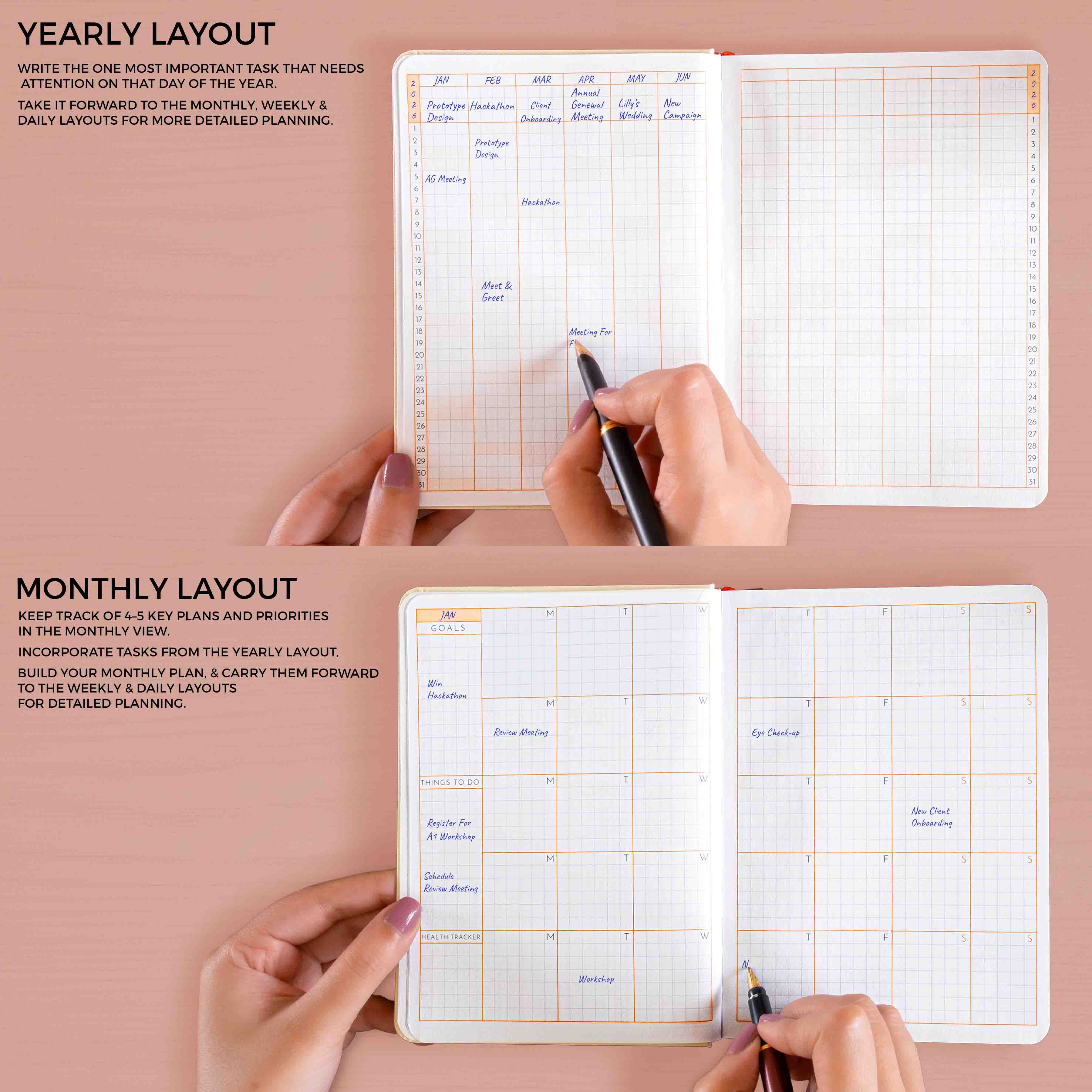 B6 - UNDATED - DAILY PLANNER - HARD COVER - Image 12