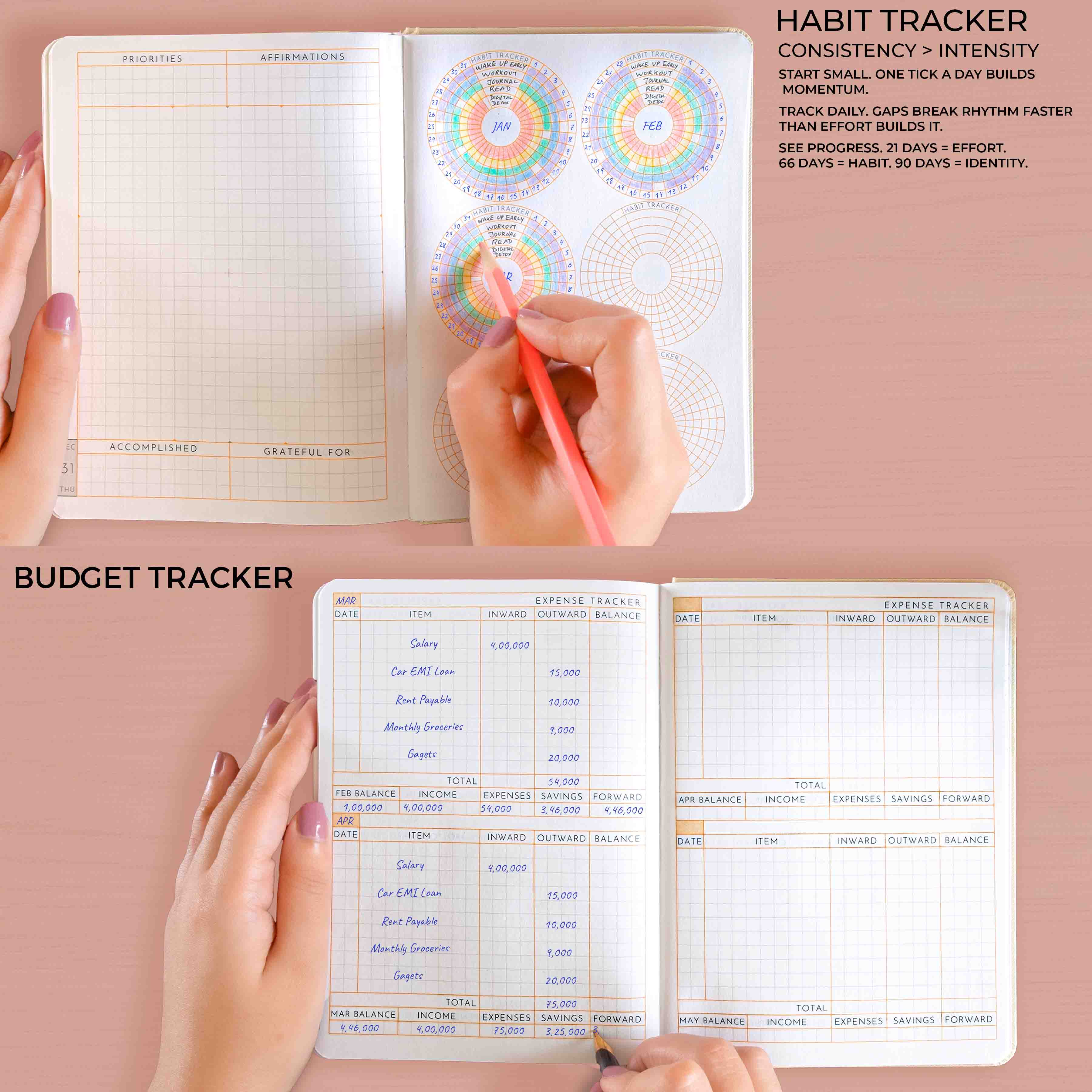 B6 - UNDATED - DAILY PLANNER - HARD COVER - Image 14