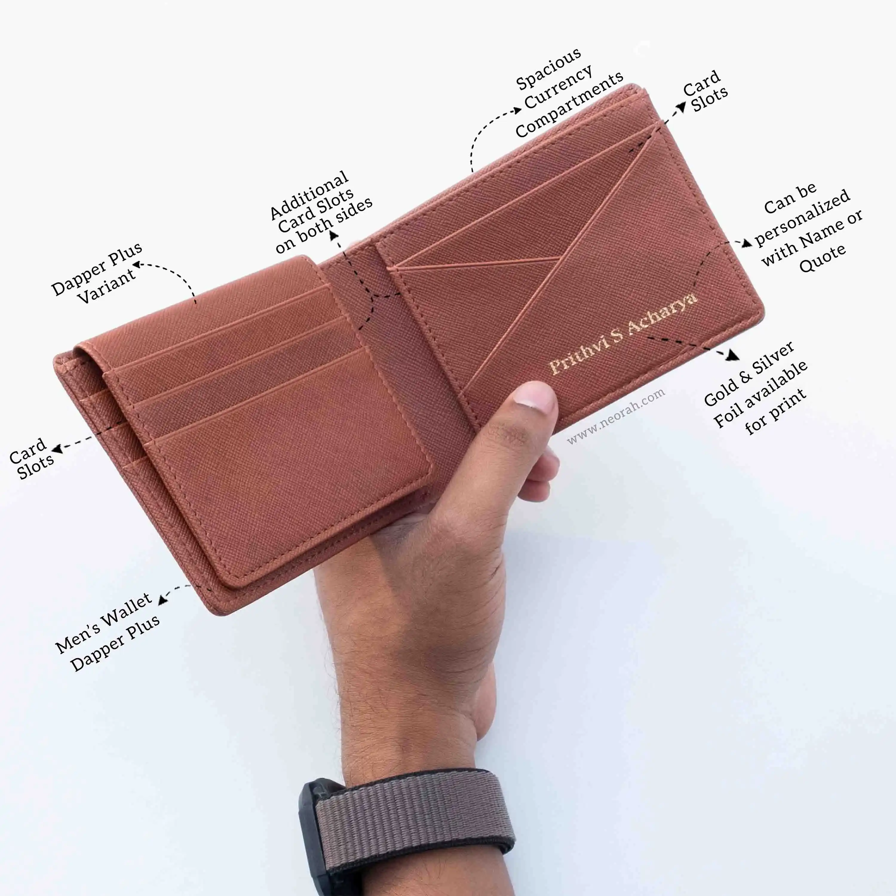 DAPPER PLUS - BIFOLD WALLET FOR MEN WITH FLAP + KEYCHAIN - Image 13