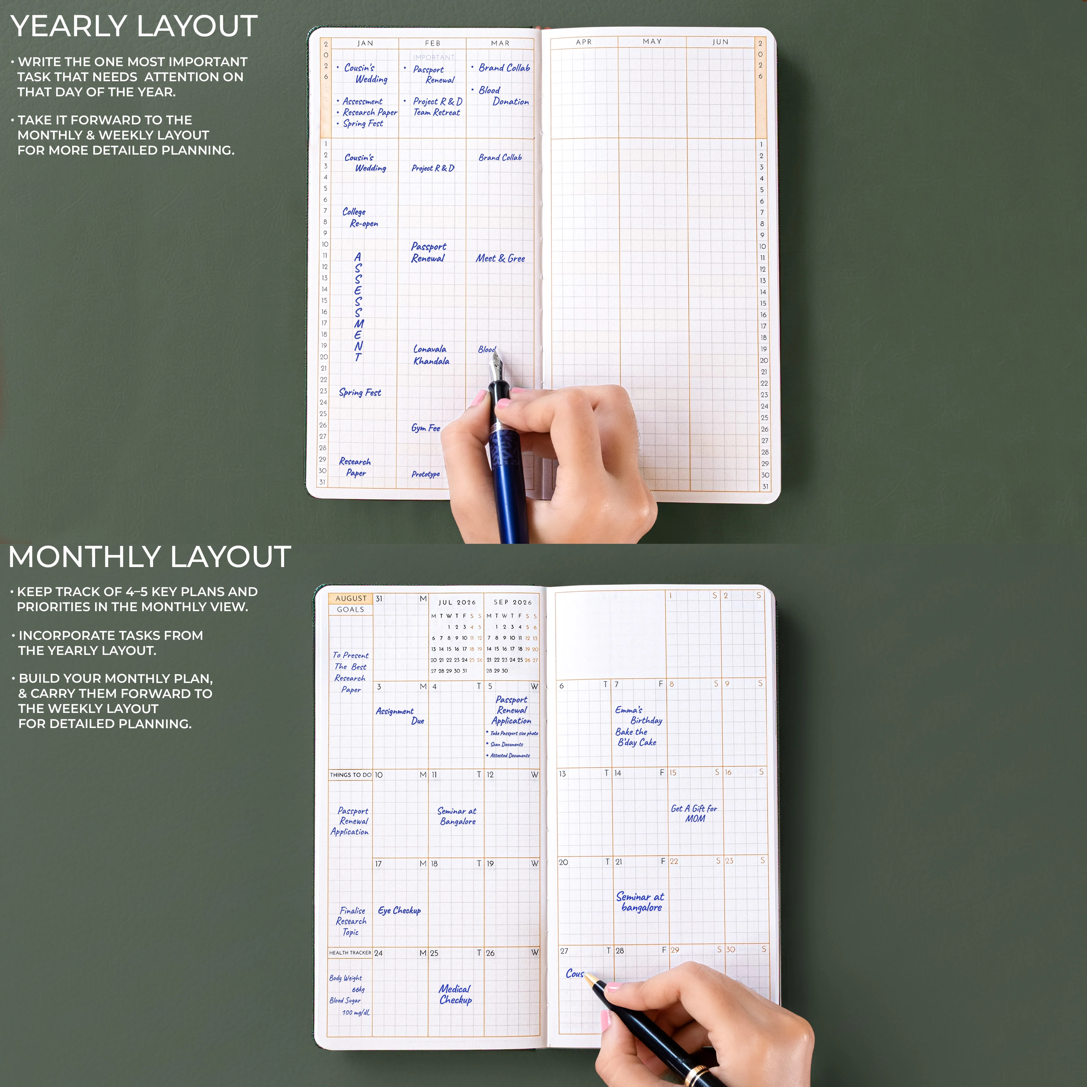PETITE - 2026 - WEEKLY PLANNER - HARD COVER - Image 7