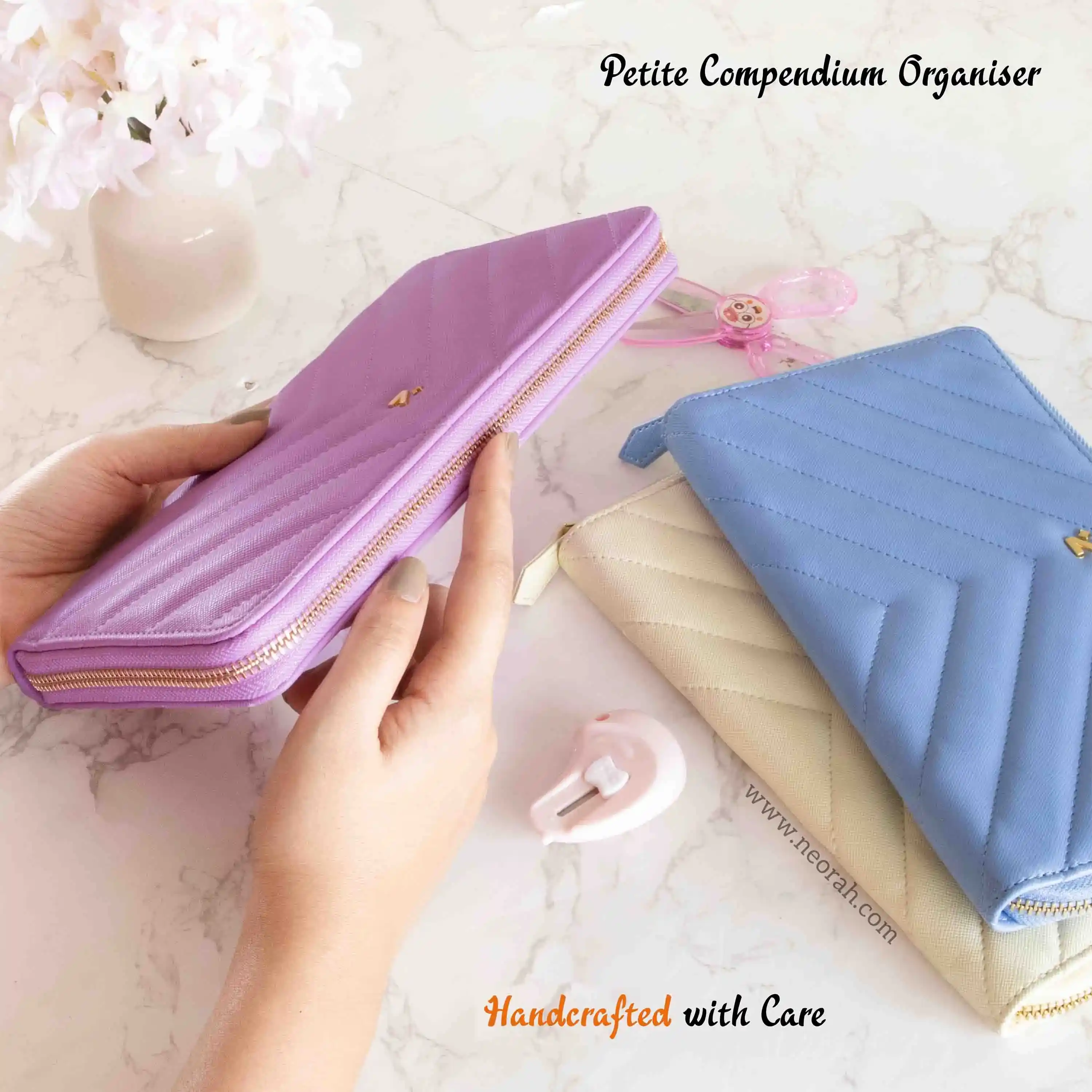 PETITE - REFILLABLE QUILTED ORGANISER SLEEVE - ZIP - Image 205