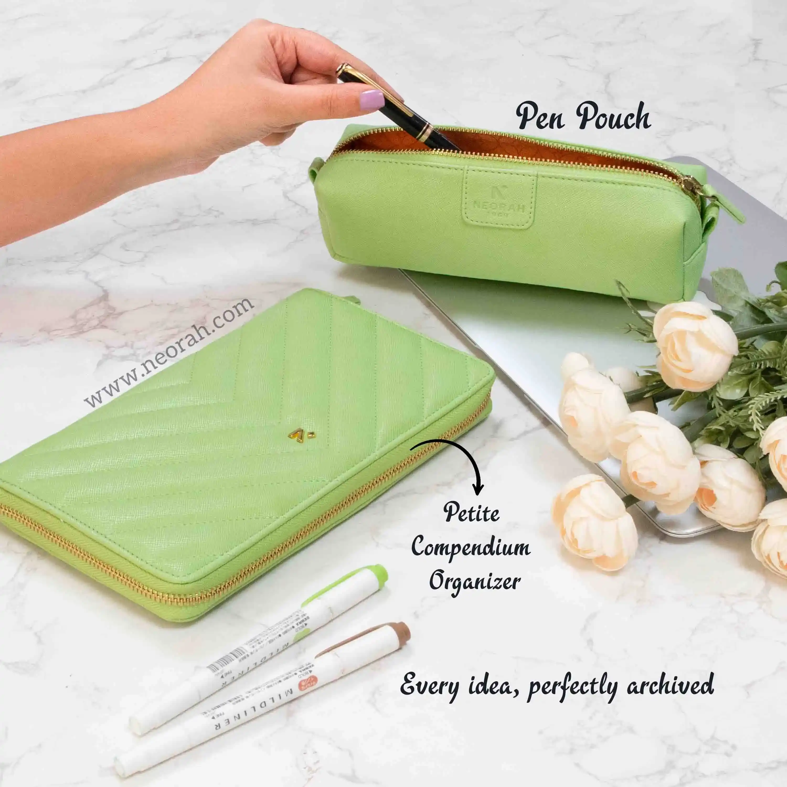 PETITE - REFILLABLE QUILTED ORGANISER SLEEVE - ZIP - Image 26
